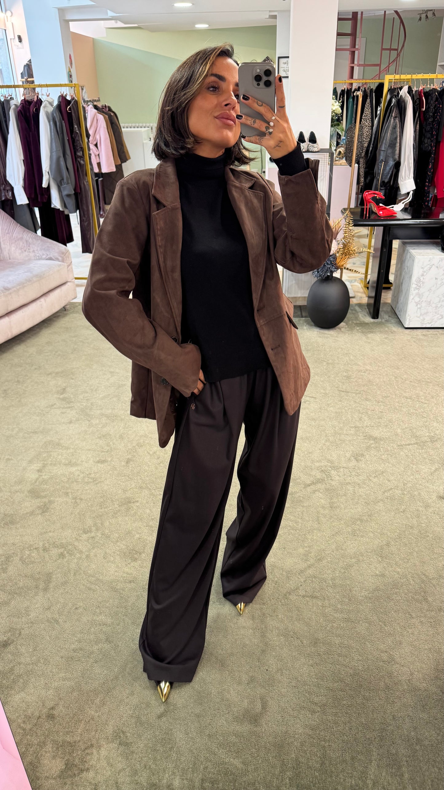 Pantaloni marroni testa di moro Hinnominate con coulisse