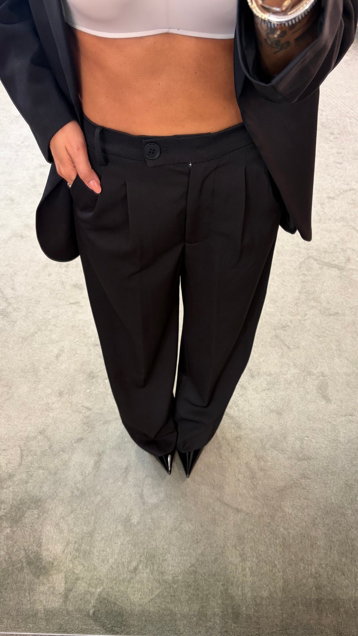 Blazer doppiopetto nero over ay fw26