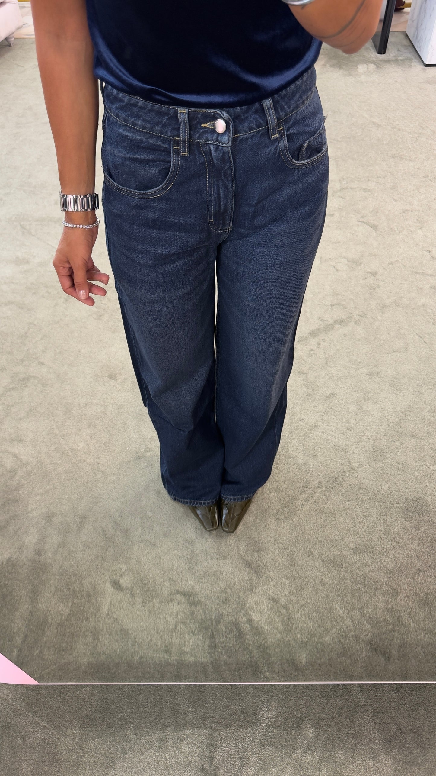 Jeans poppy dusty blue Icon