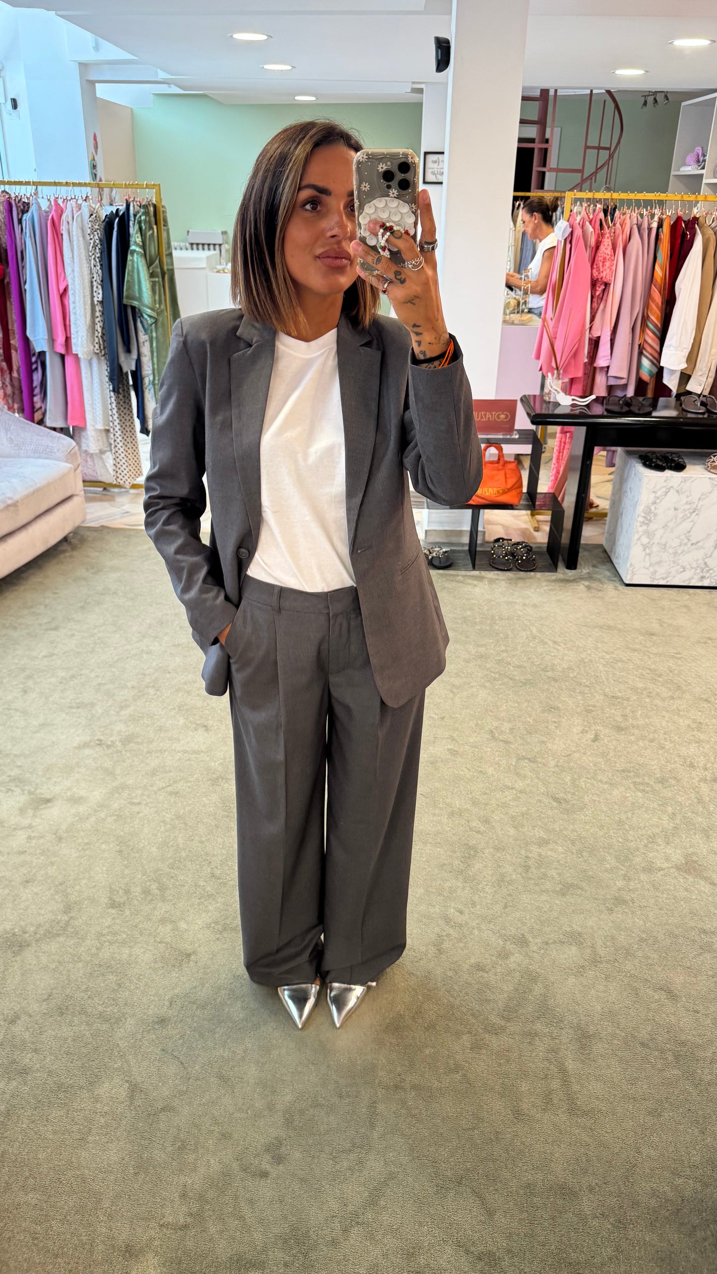 Blazer ellis grigio slim jx