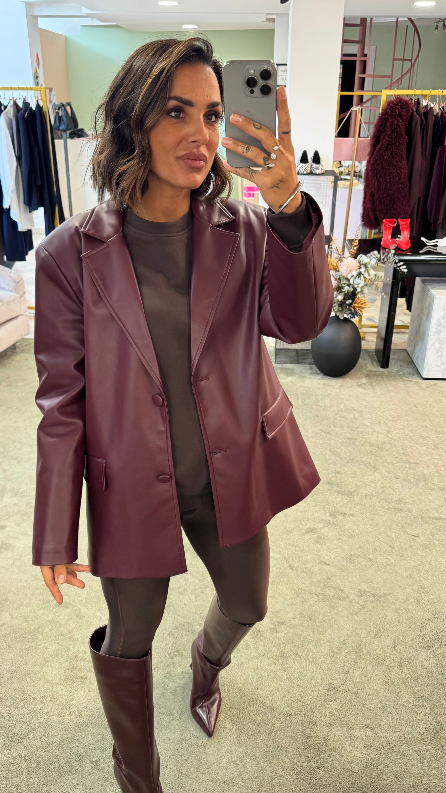 Blazer bordeaux ecopelle ks