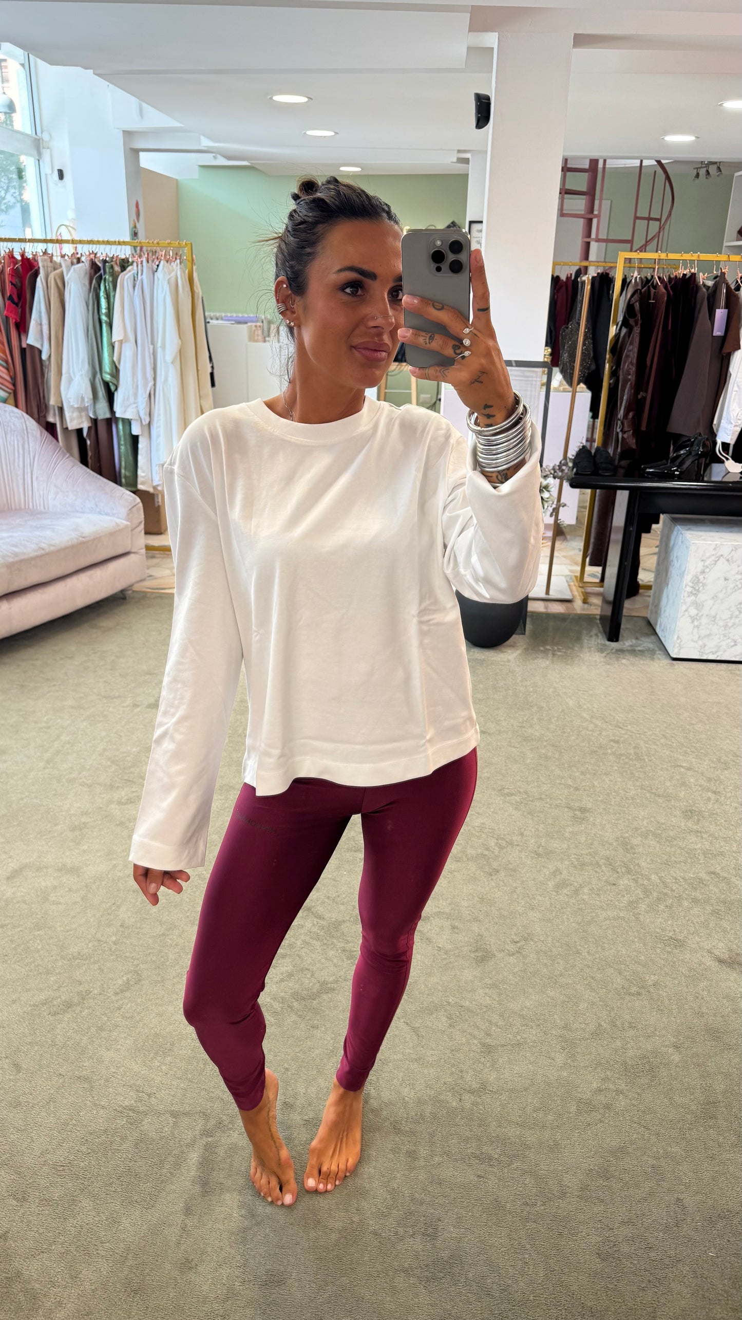 Leggings bordeaux in lycra Hinnominate