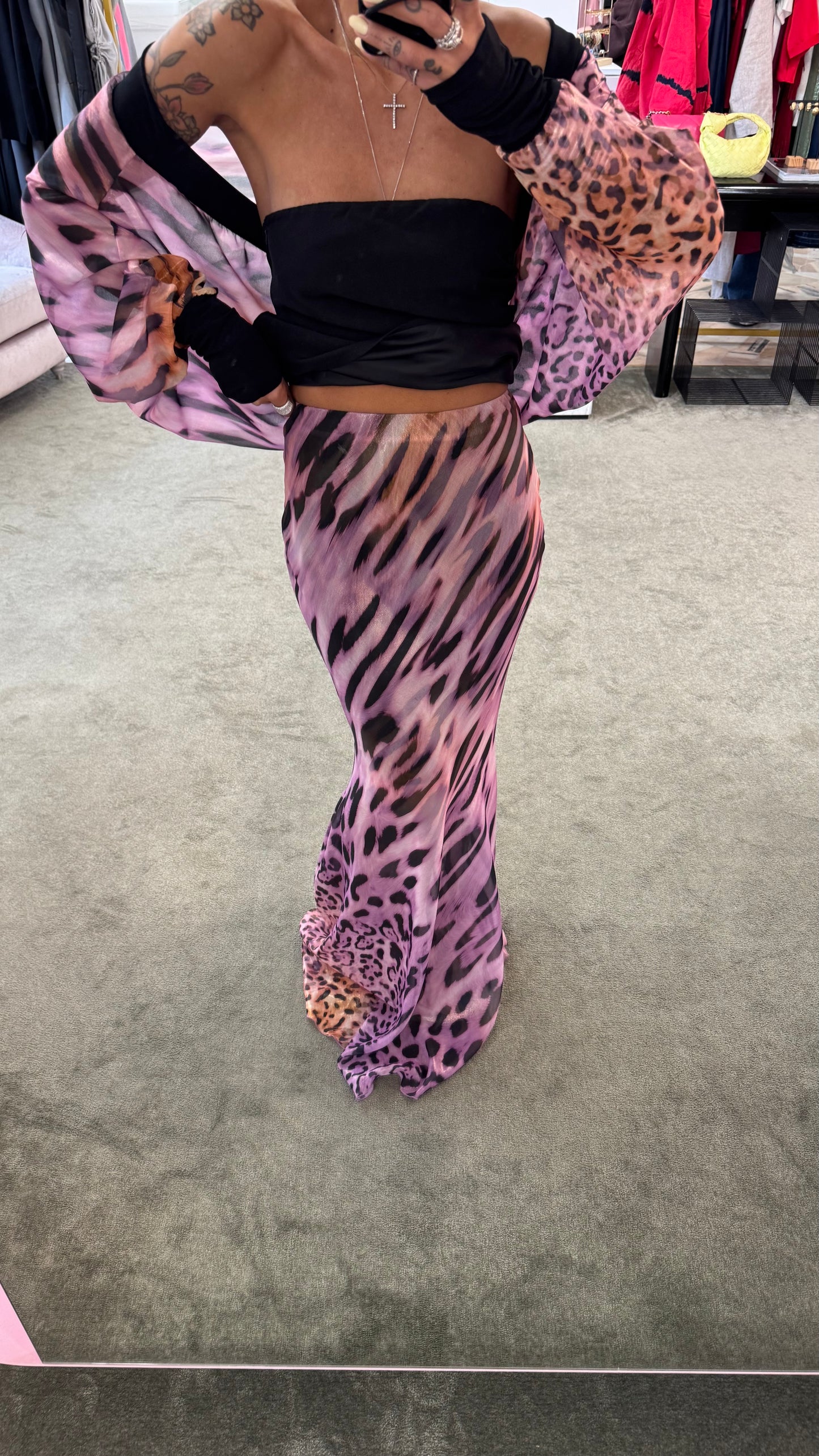 Coprispalle leopardato laminato