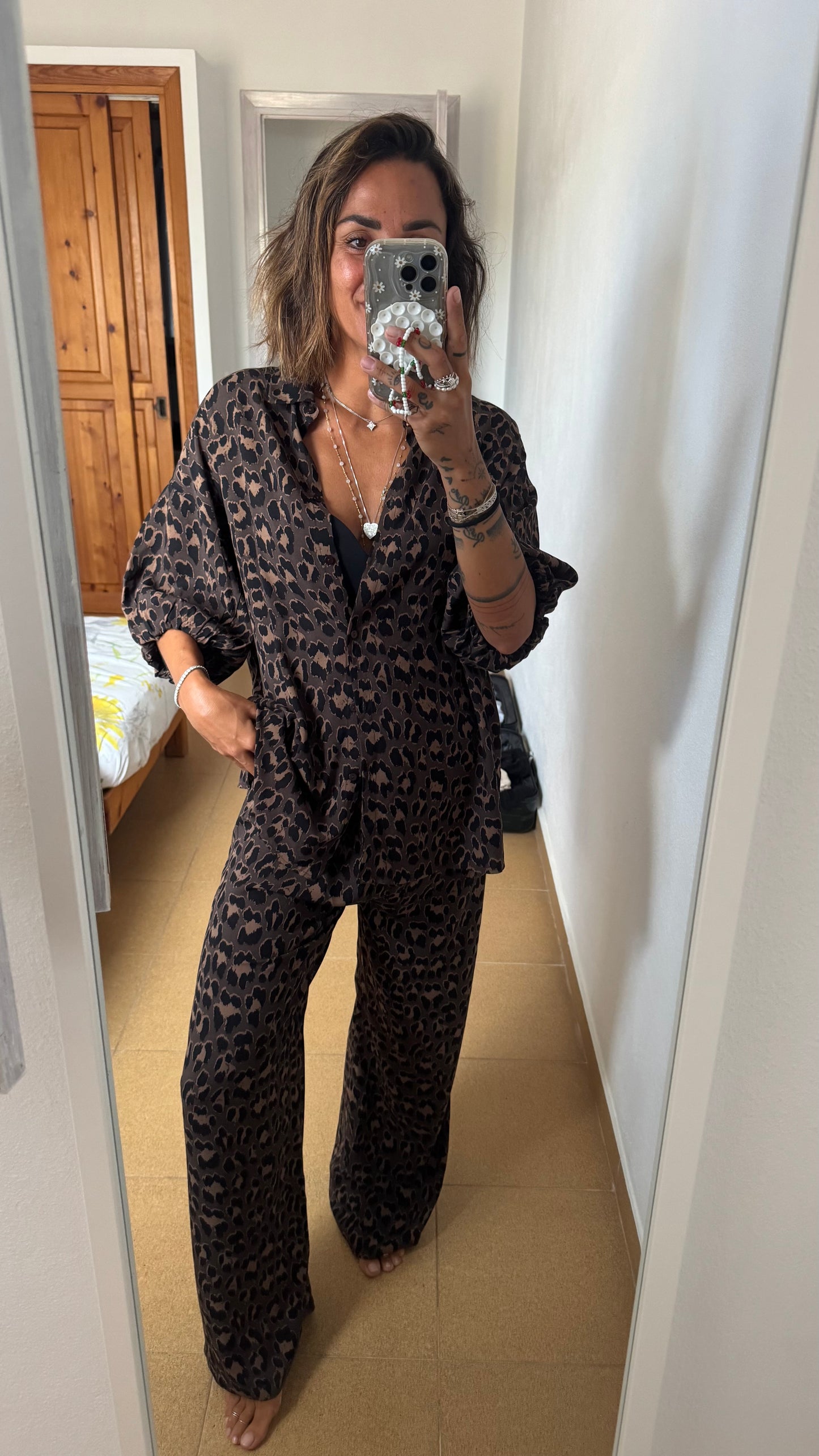 Camicia leopardata marrone sy