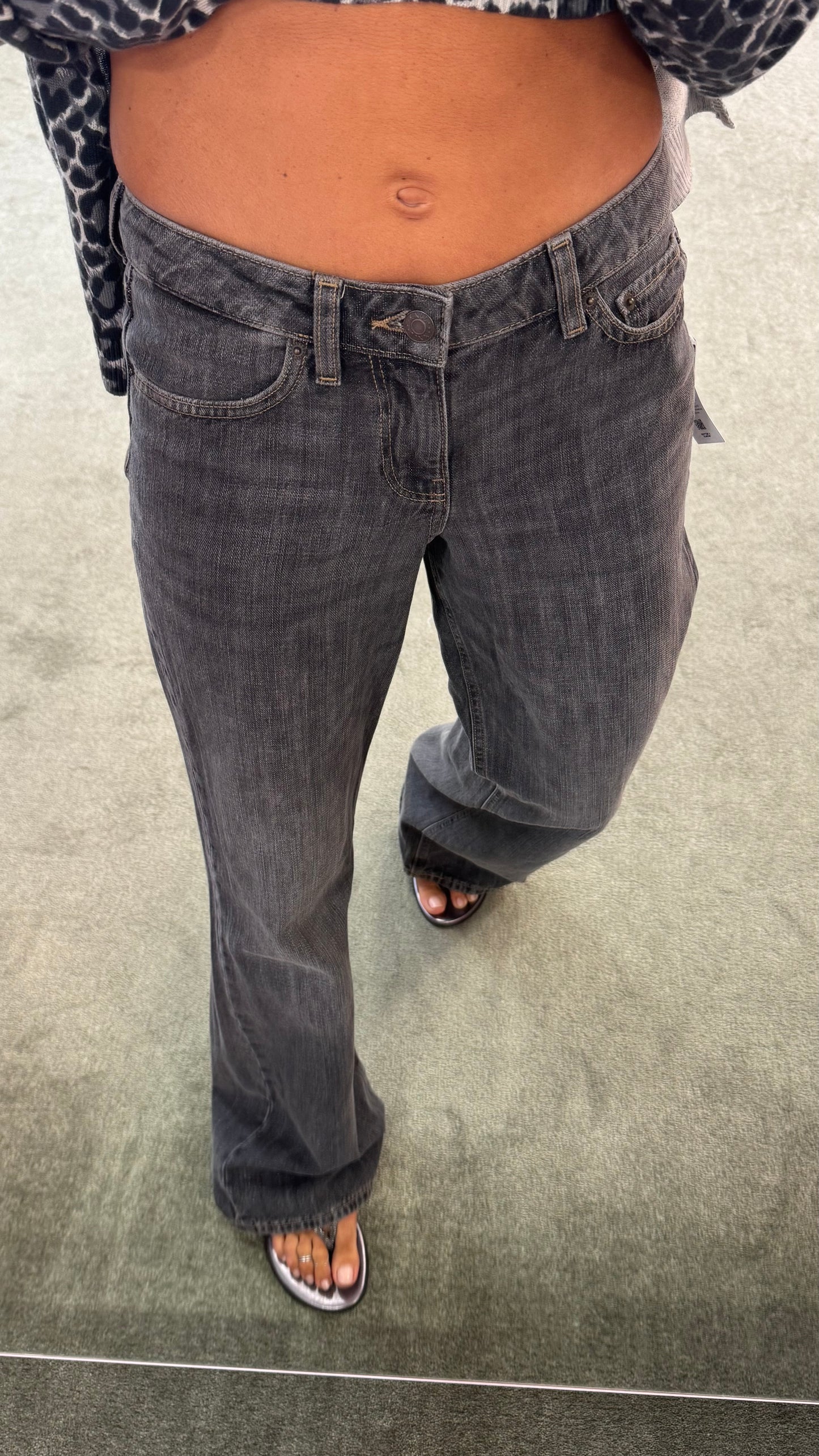 Jeans palermo grigio vita bassa loose jx