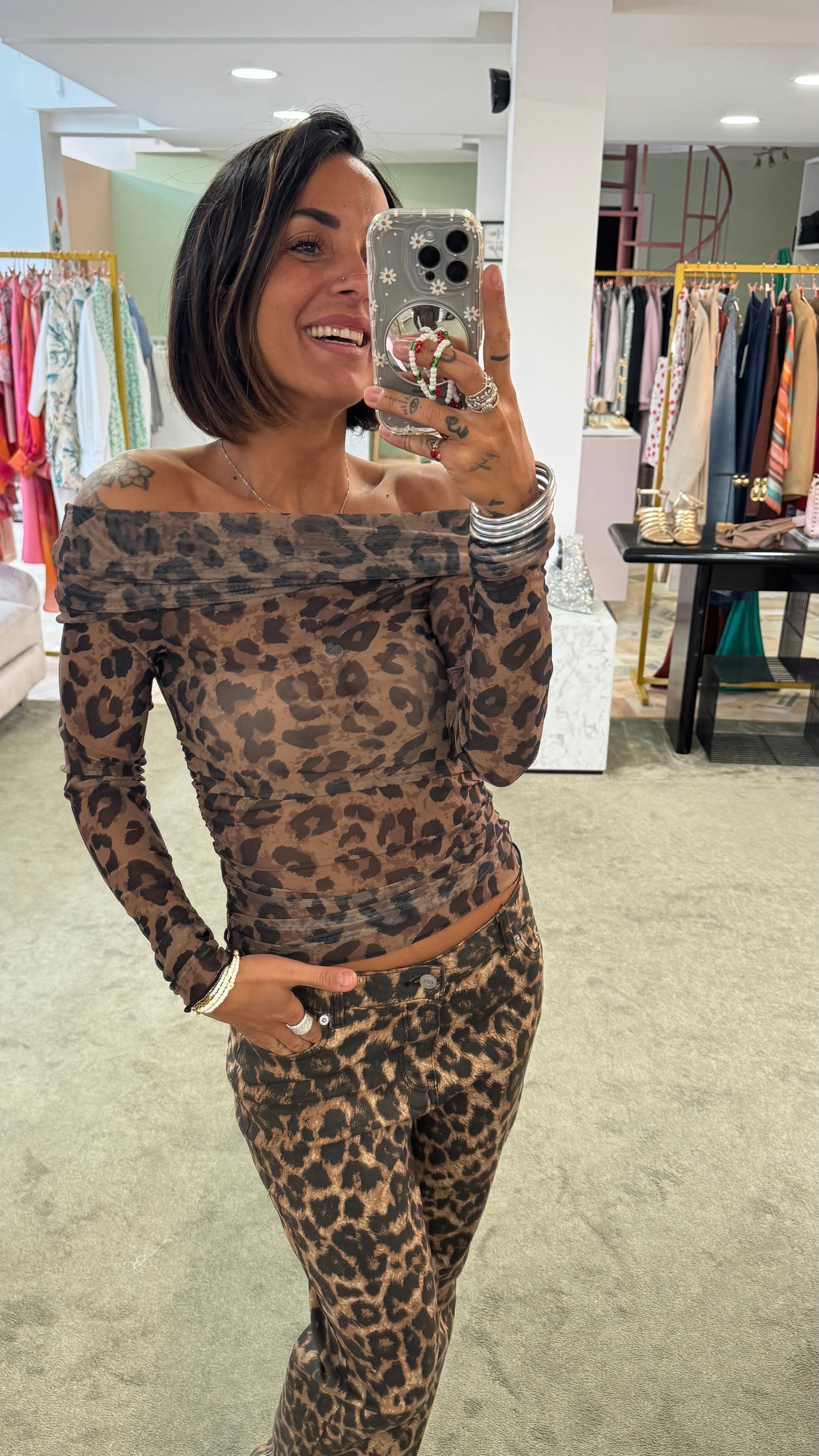 Jeans leopard slim jx