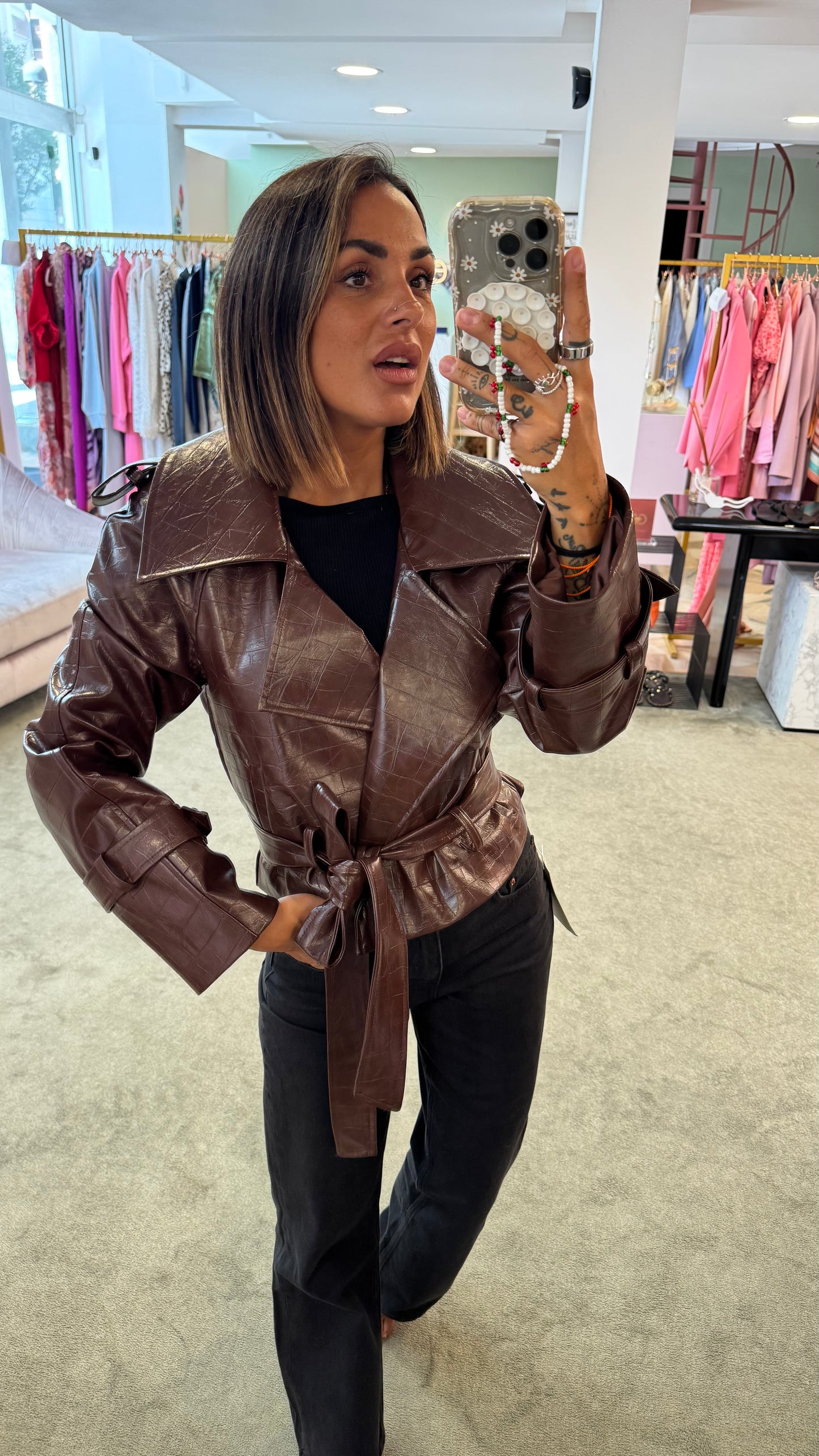 Trench crop marrone crocco Actualee