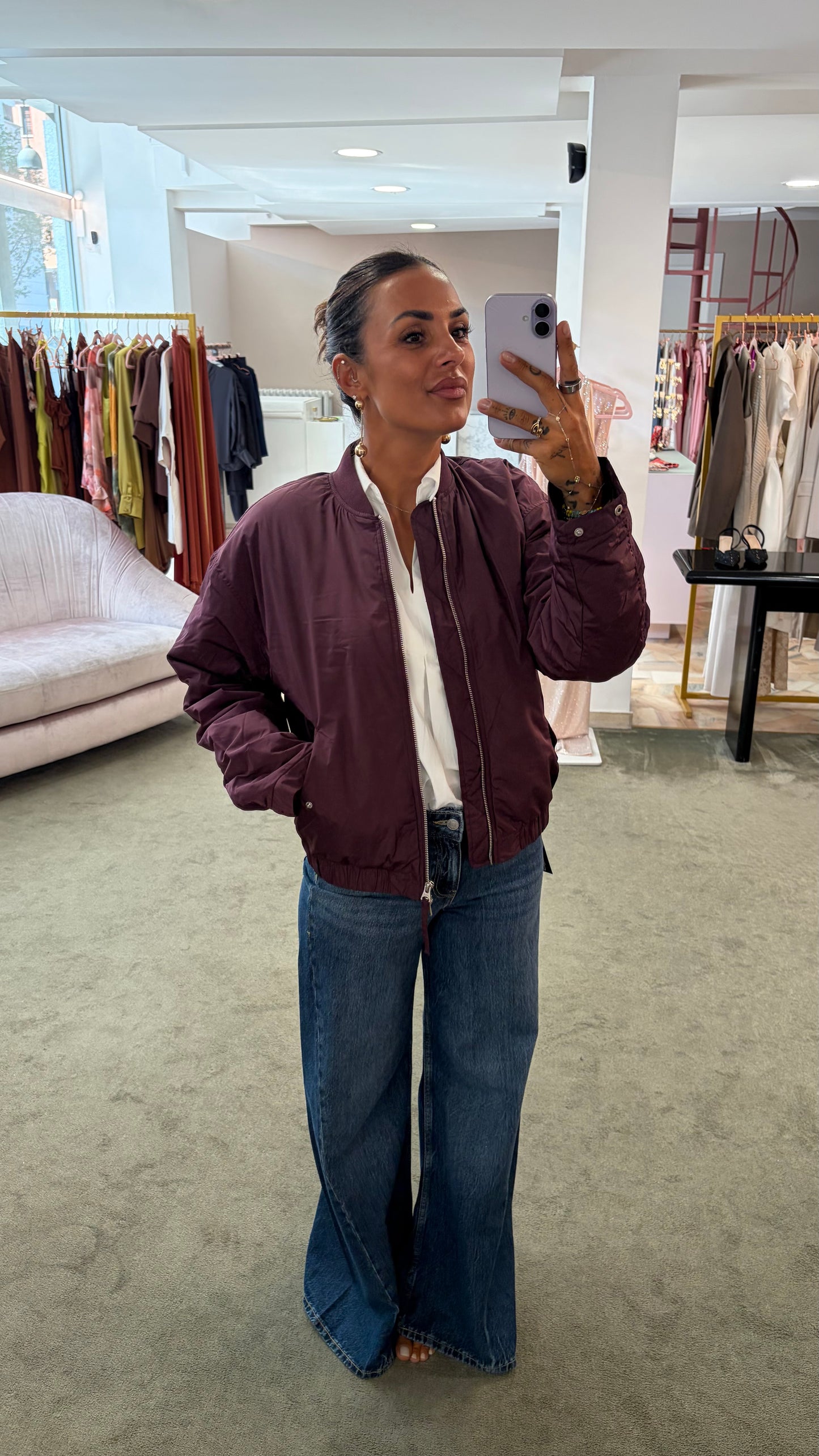 Bomber bordeaux bree imbottito jx
