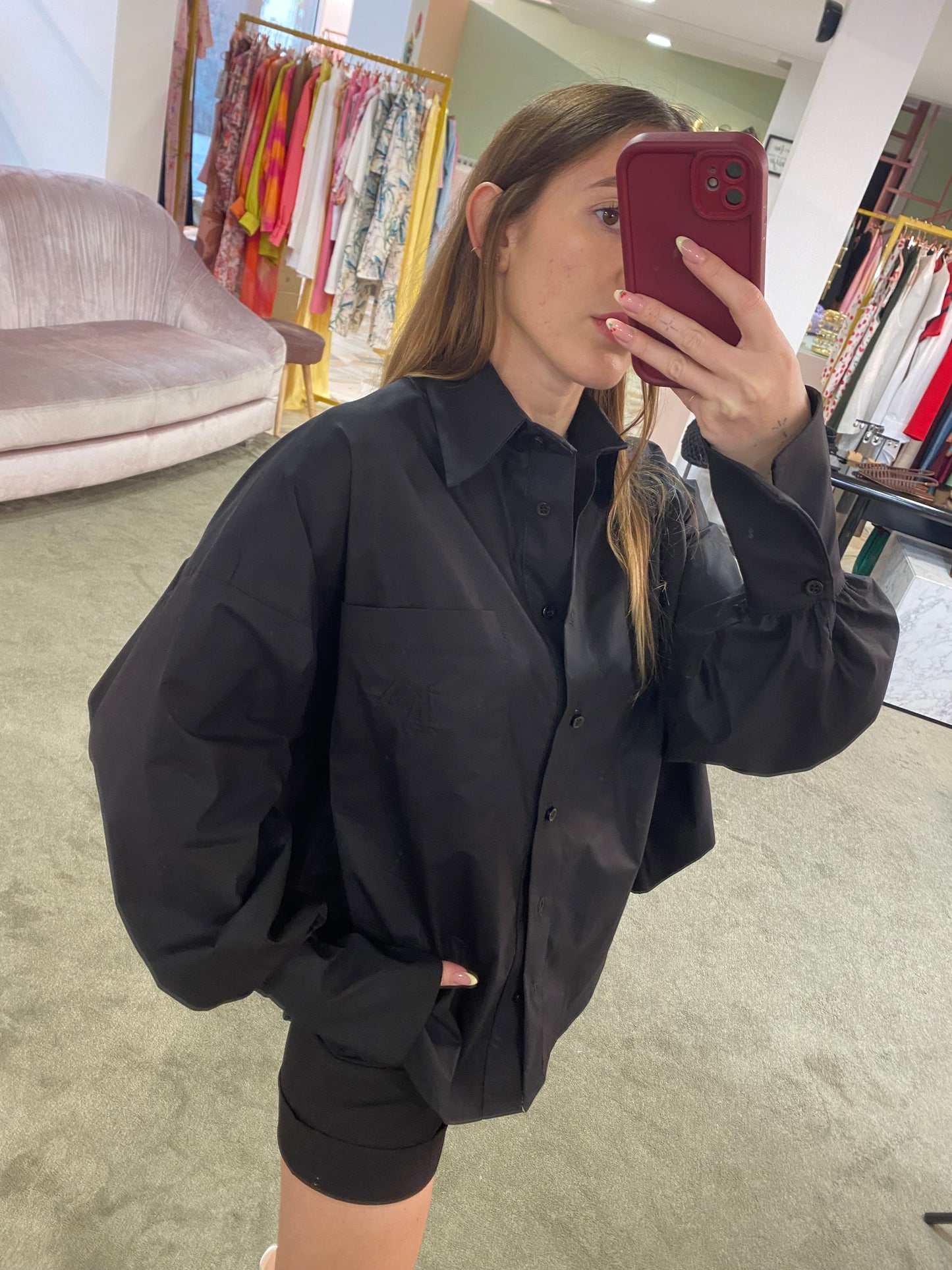 Camicia nera schiena scoperta ks