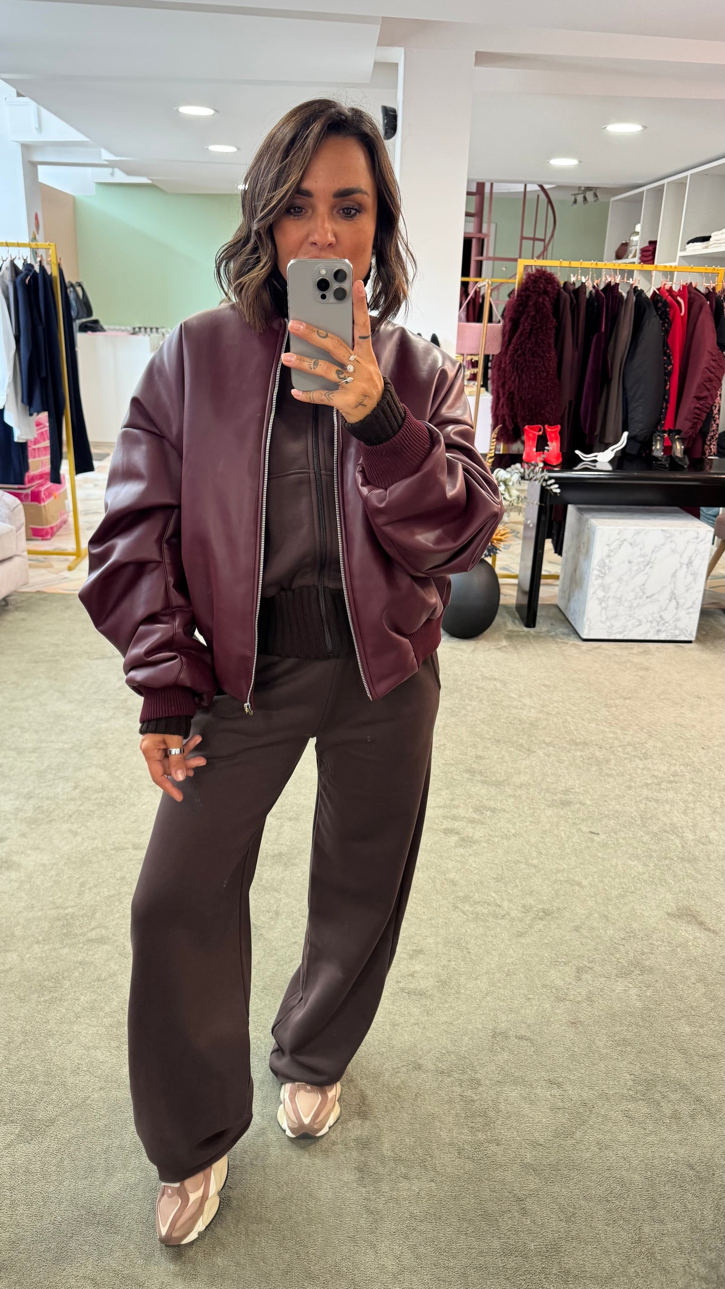 Bomber over bordeaux ecopelle ks