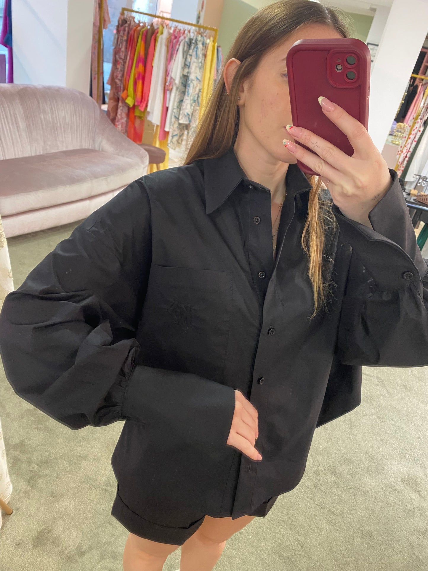 Camicia nera schiena scoperta ks