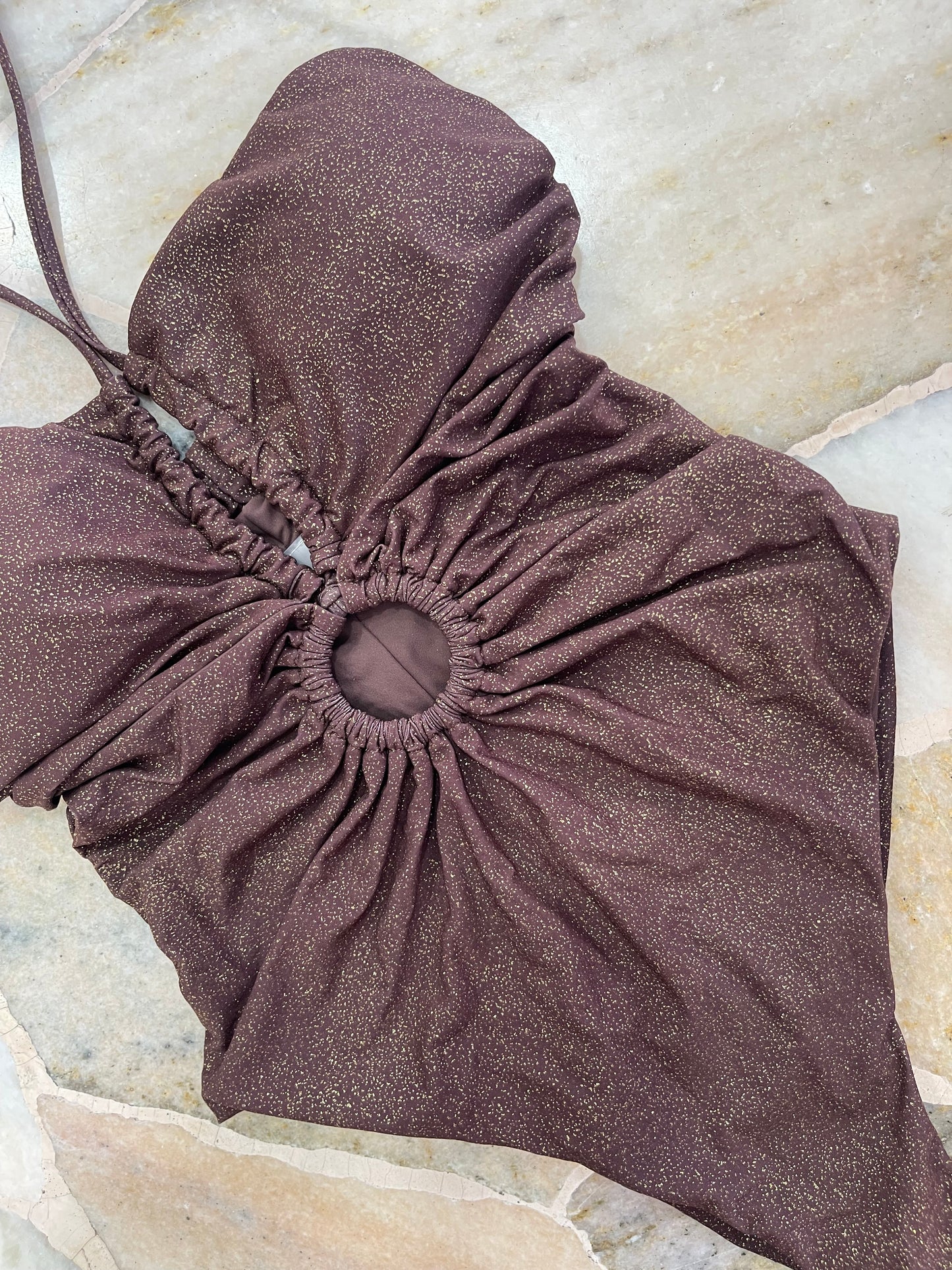 Costume intero cacao lurex Matinée