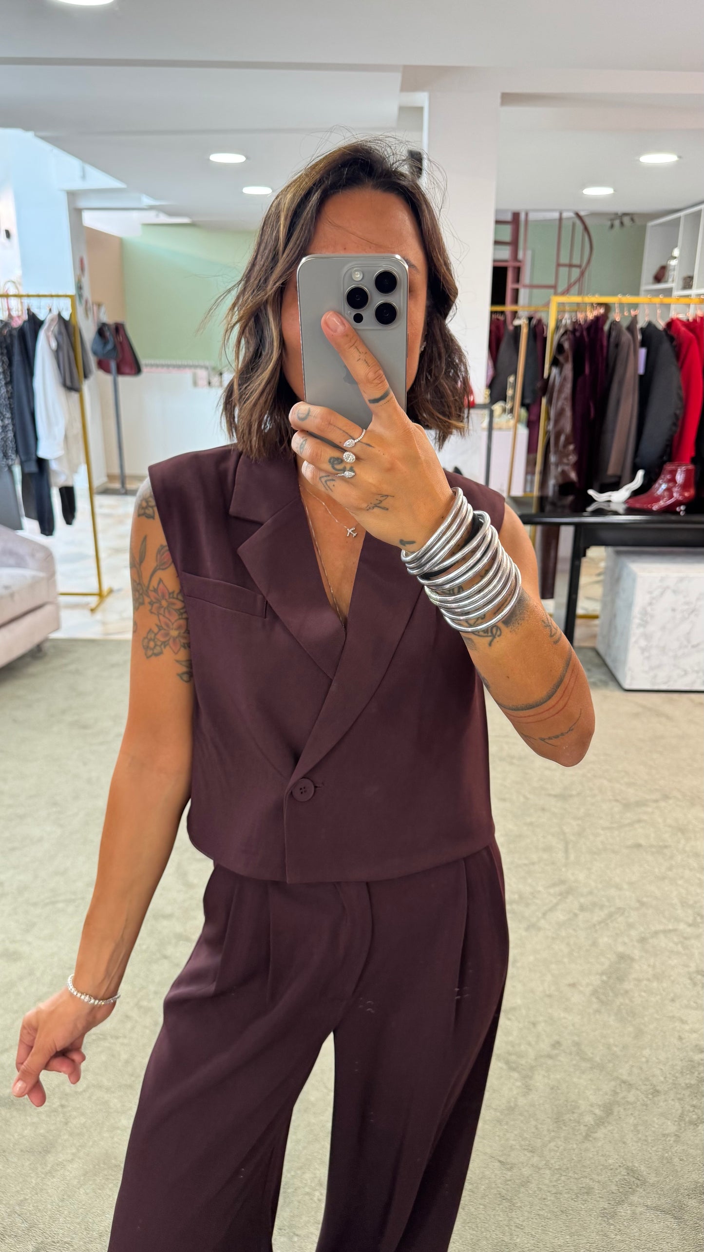 Gilet bordeaux ay