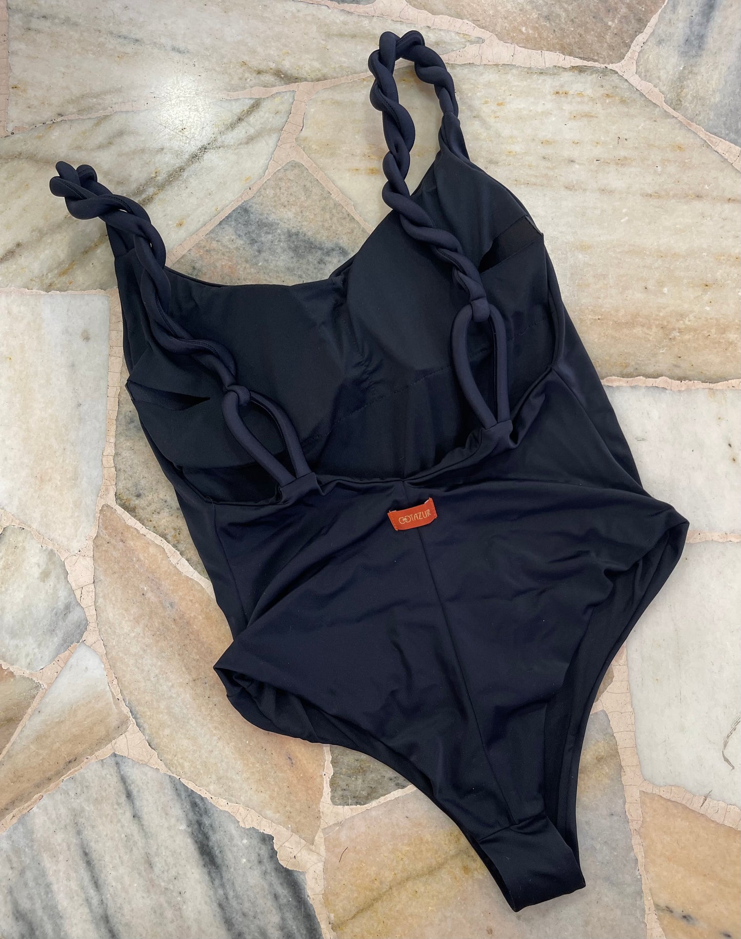 Costume intero nero torchon Cotazur