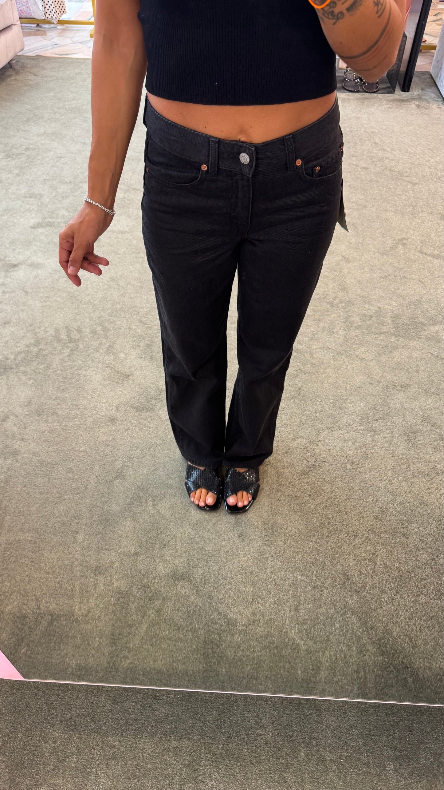 Jeans seville nero straight jx