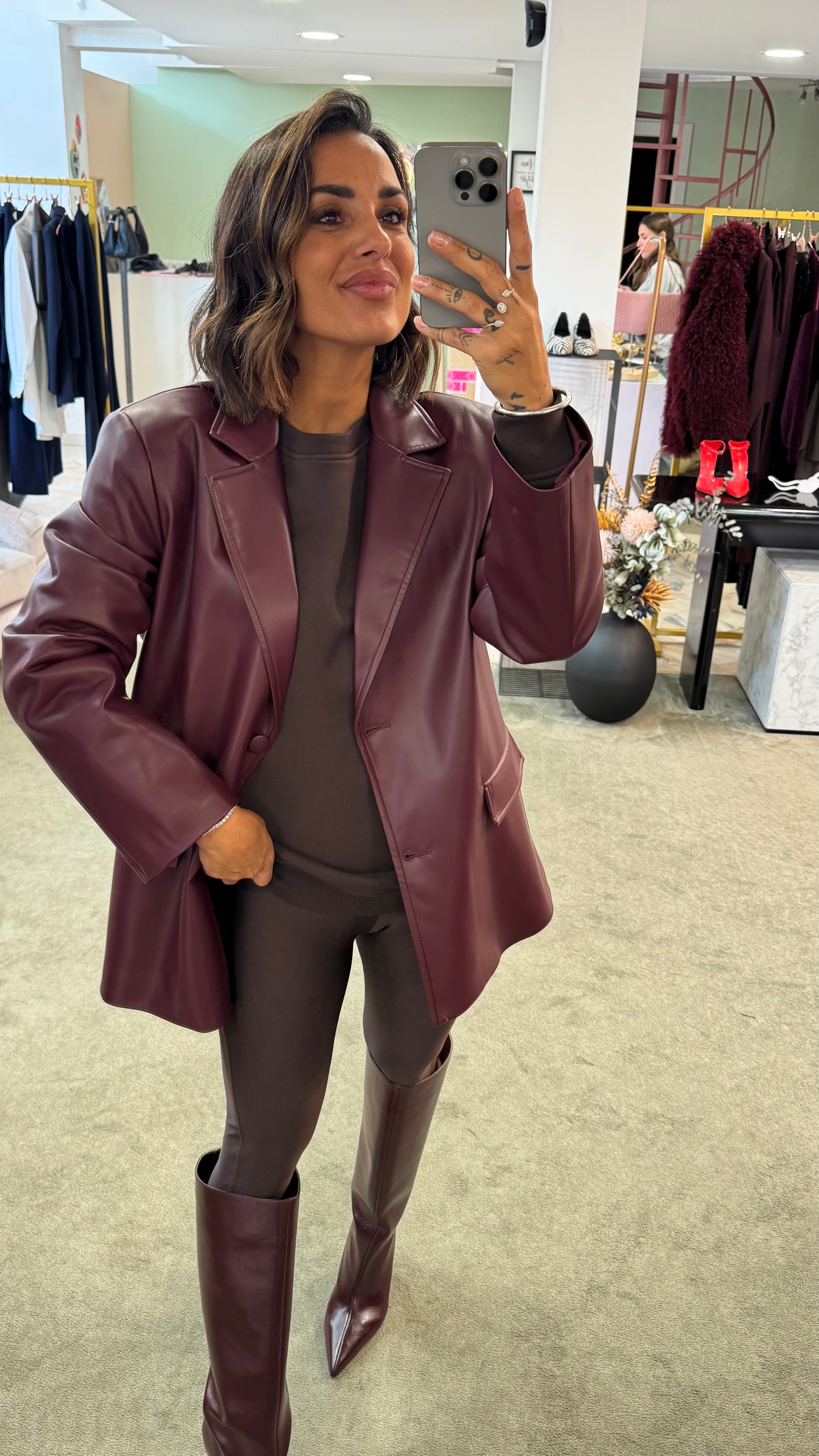 Blazer bordeaux ecopelle ks