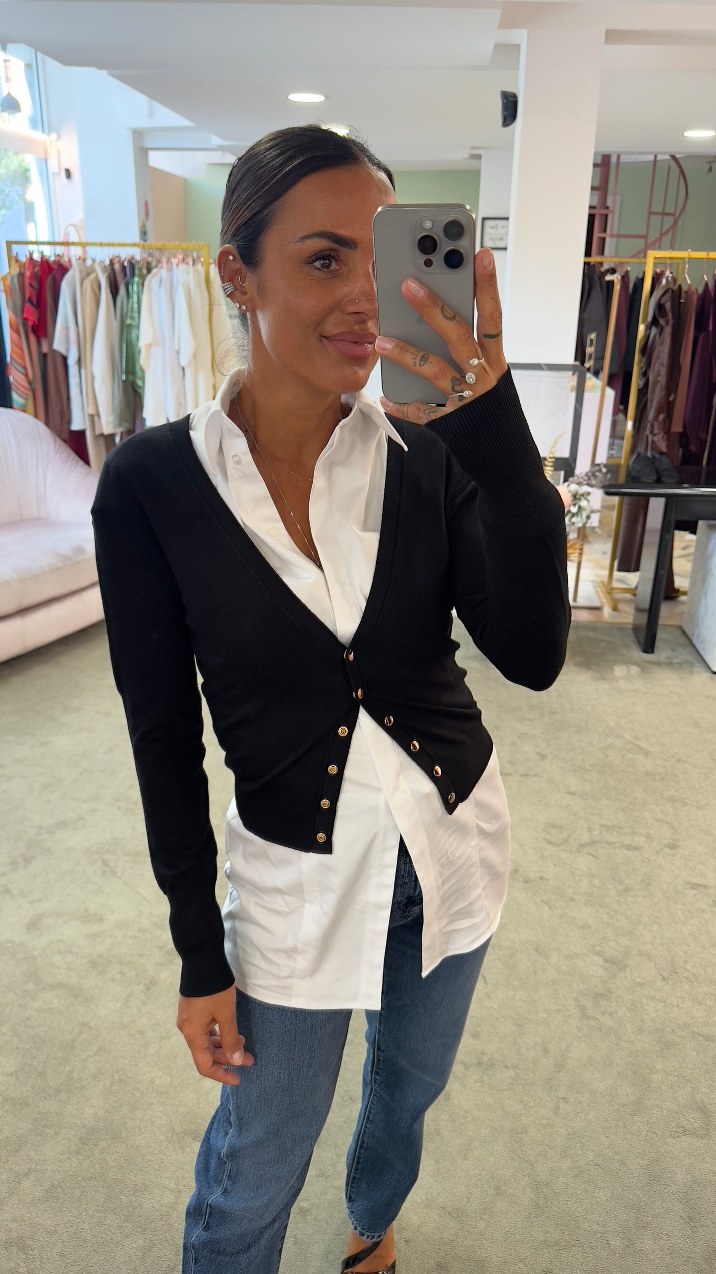 Camicia bianca manica scesa sciancrata sl