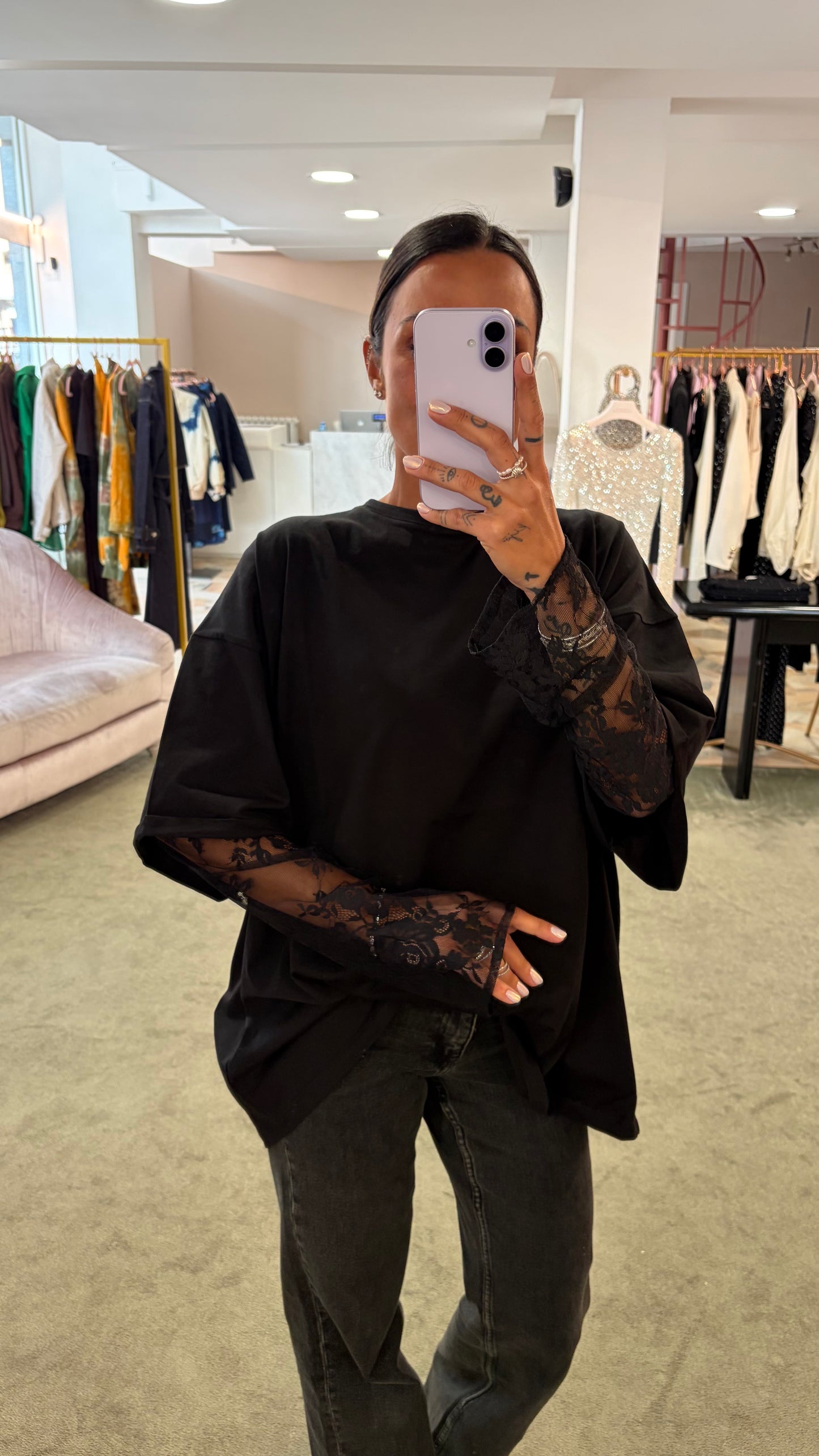 Maxi t-shirt nera ks