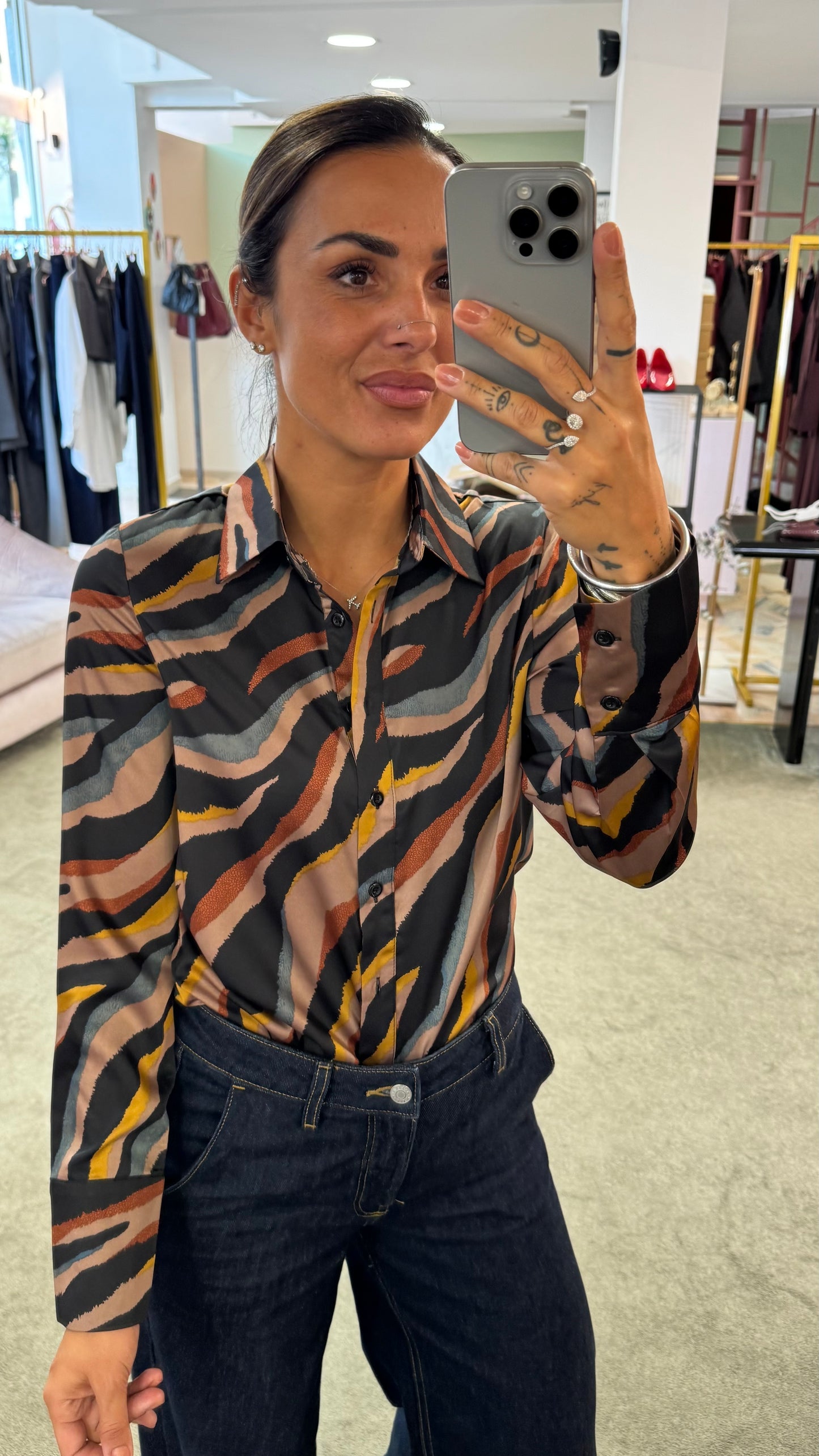 Camicia zebrata multicolor ay