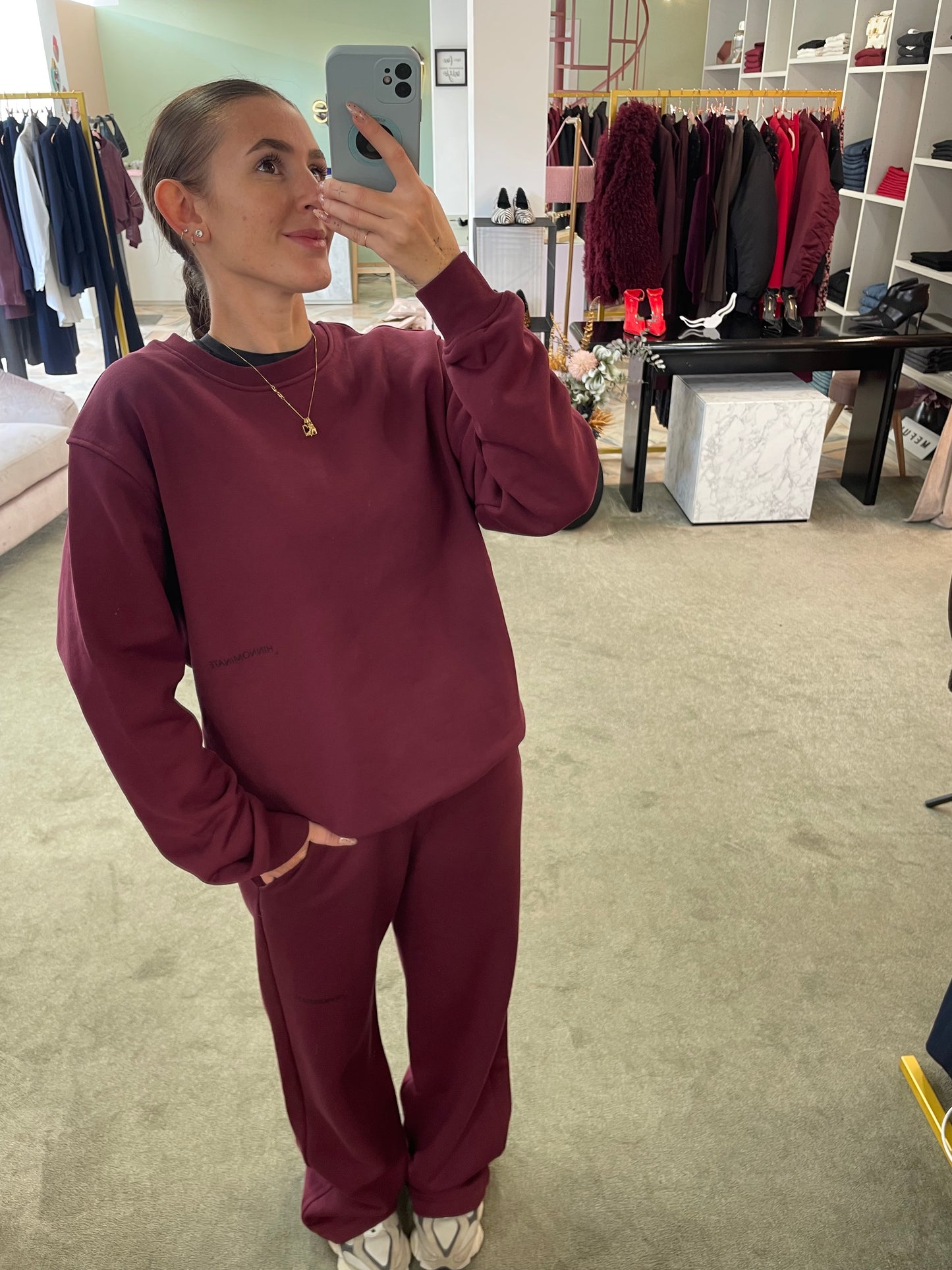 Joggers bordeaux a palazzo Hinnominate