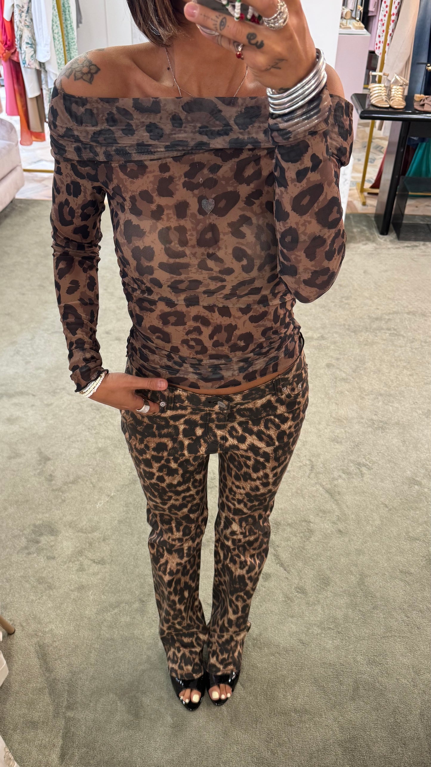 Jeans leopard slim jx