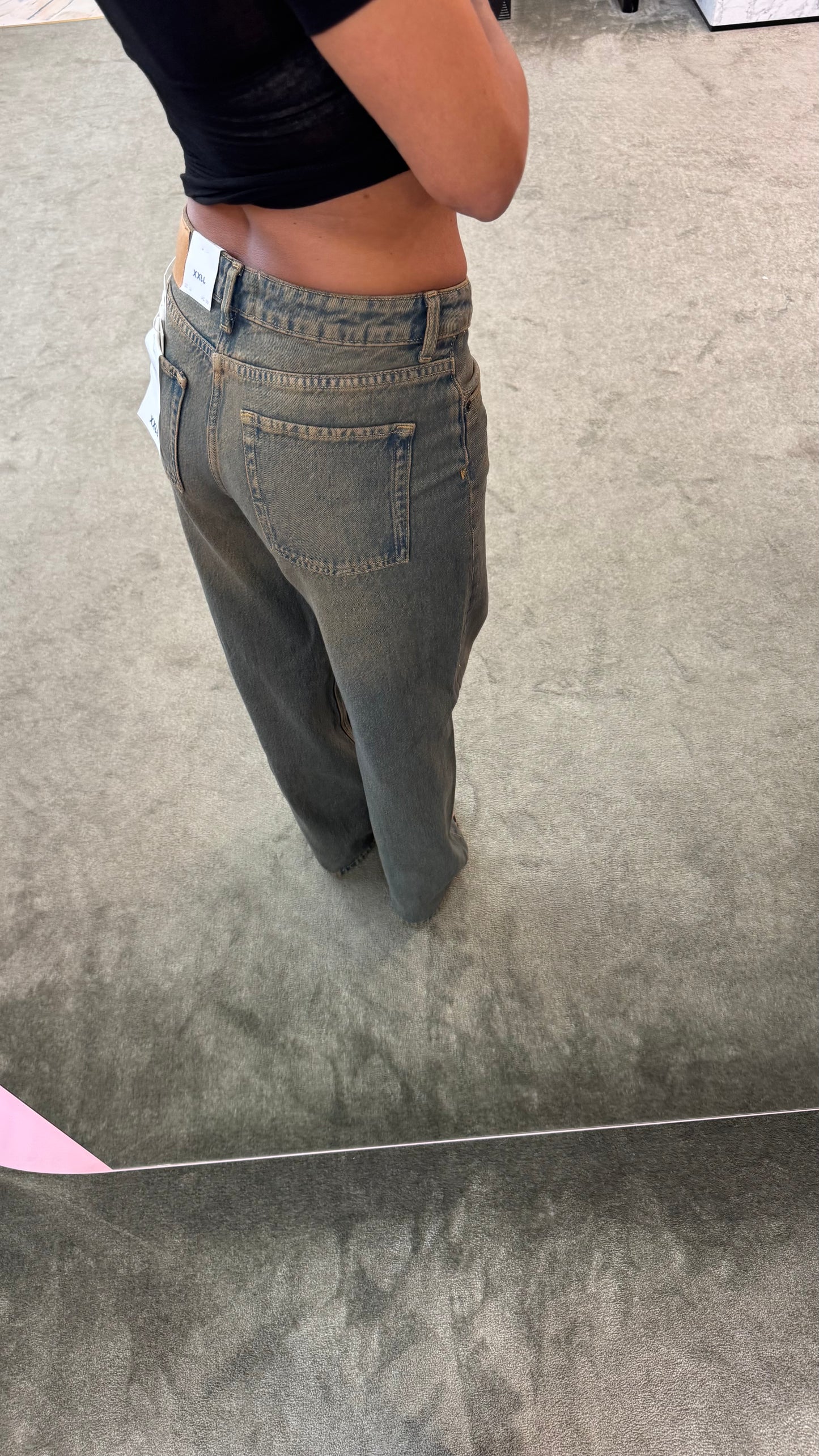Jeans palermo the marrone vita bassa loose jx