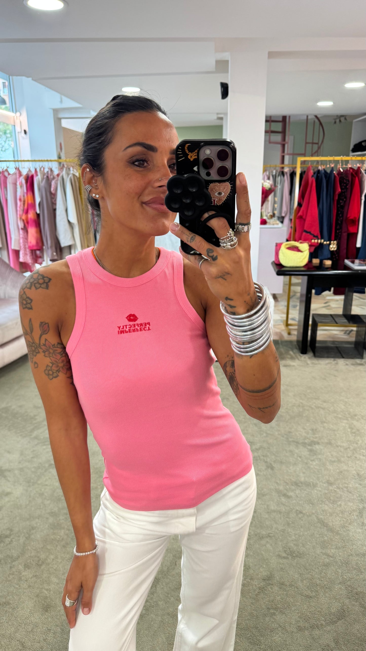 Canotta rosa perfectly imperfect jx