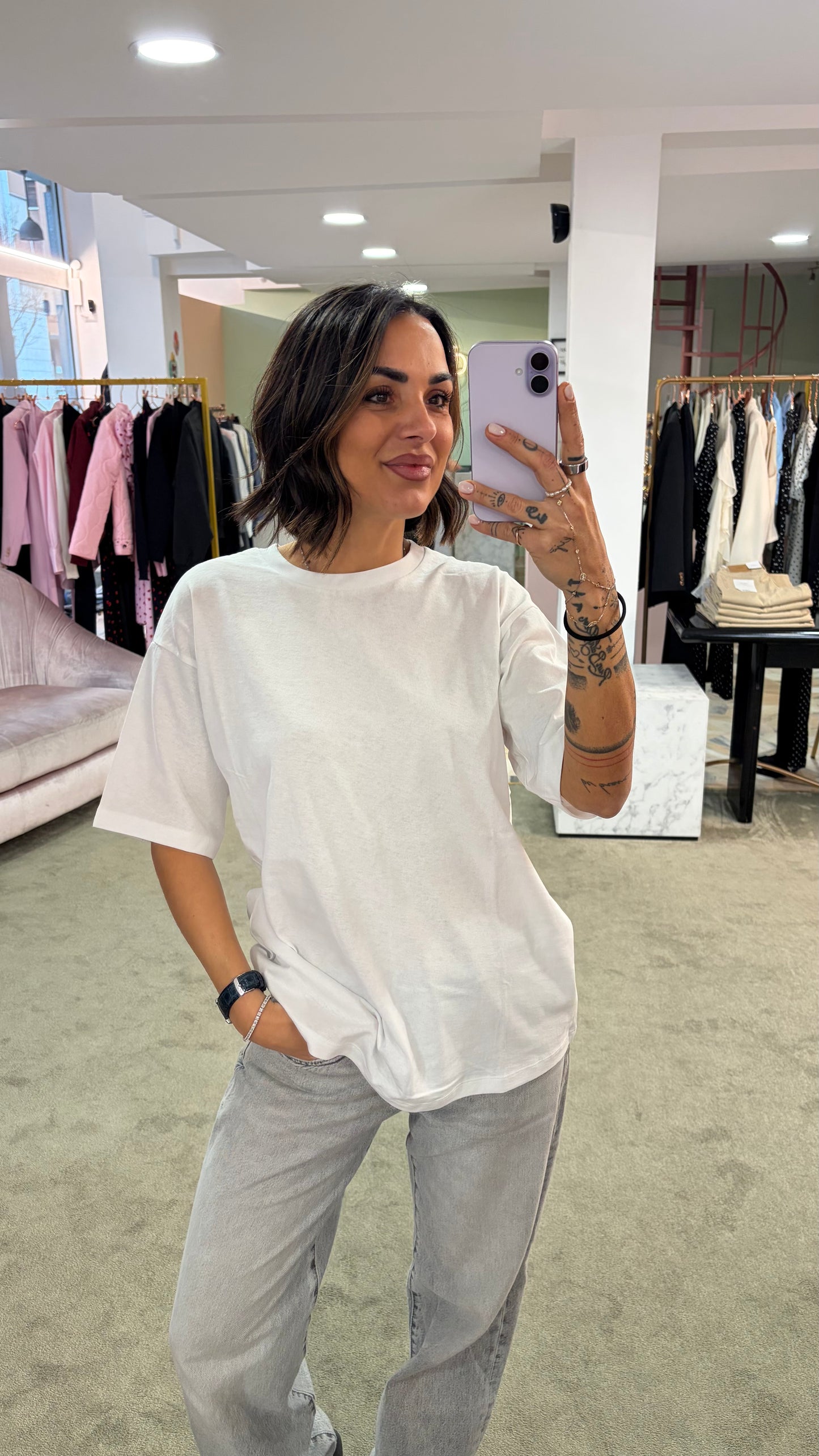 T-shirt bianca San Valentino self-love
