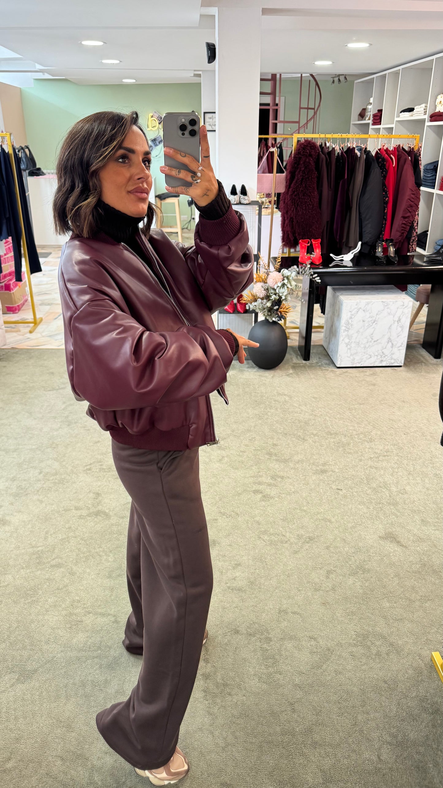 Bomber over bordeaux ecopelle ks