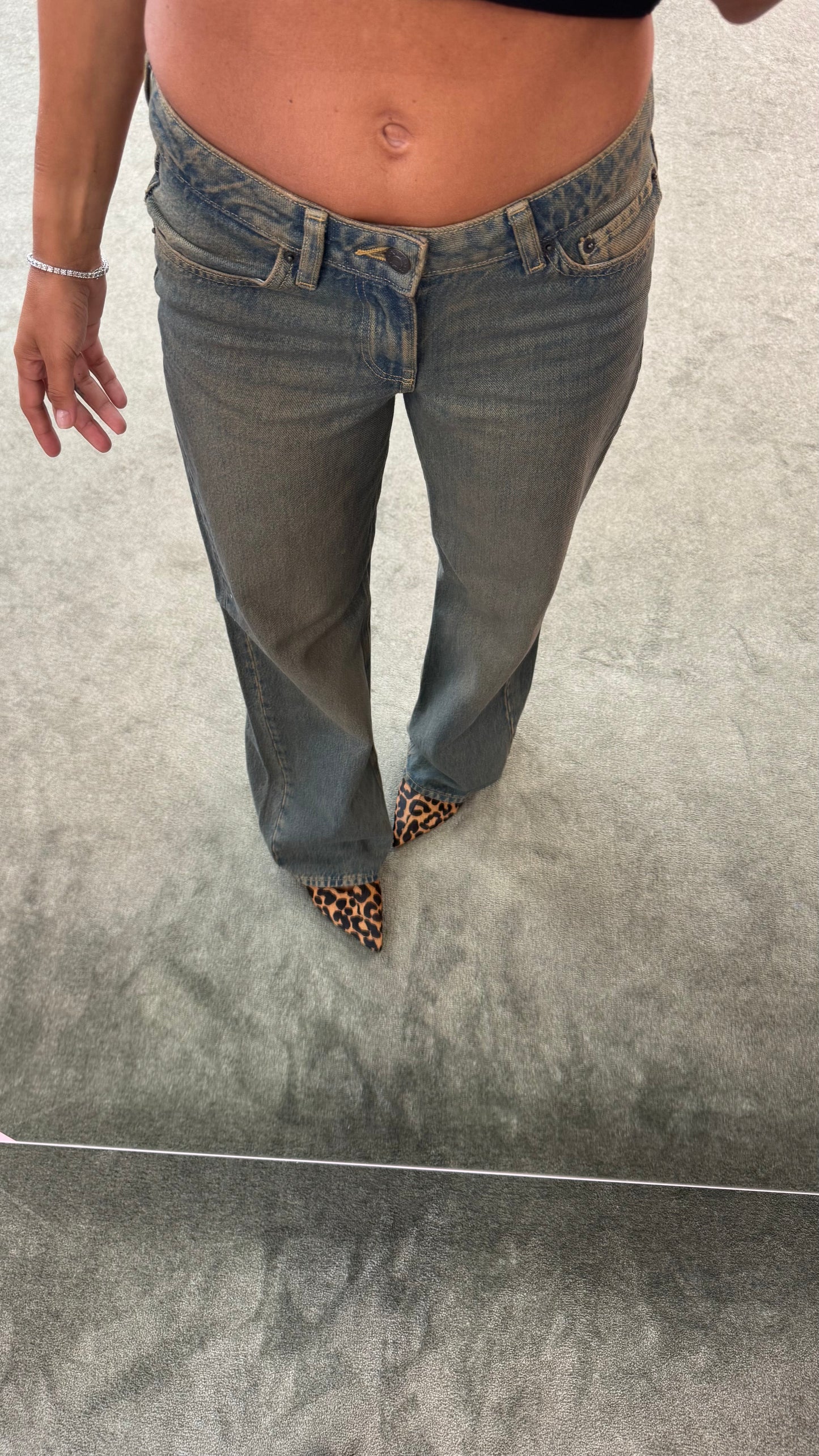 Jeans palermo the marrone vita bassa loose jx