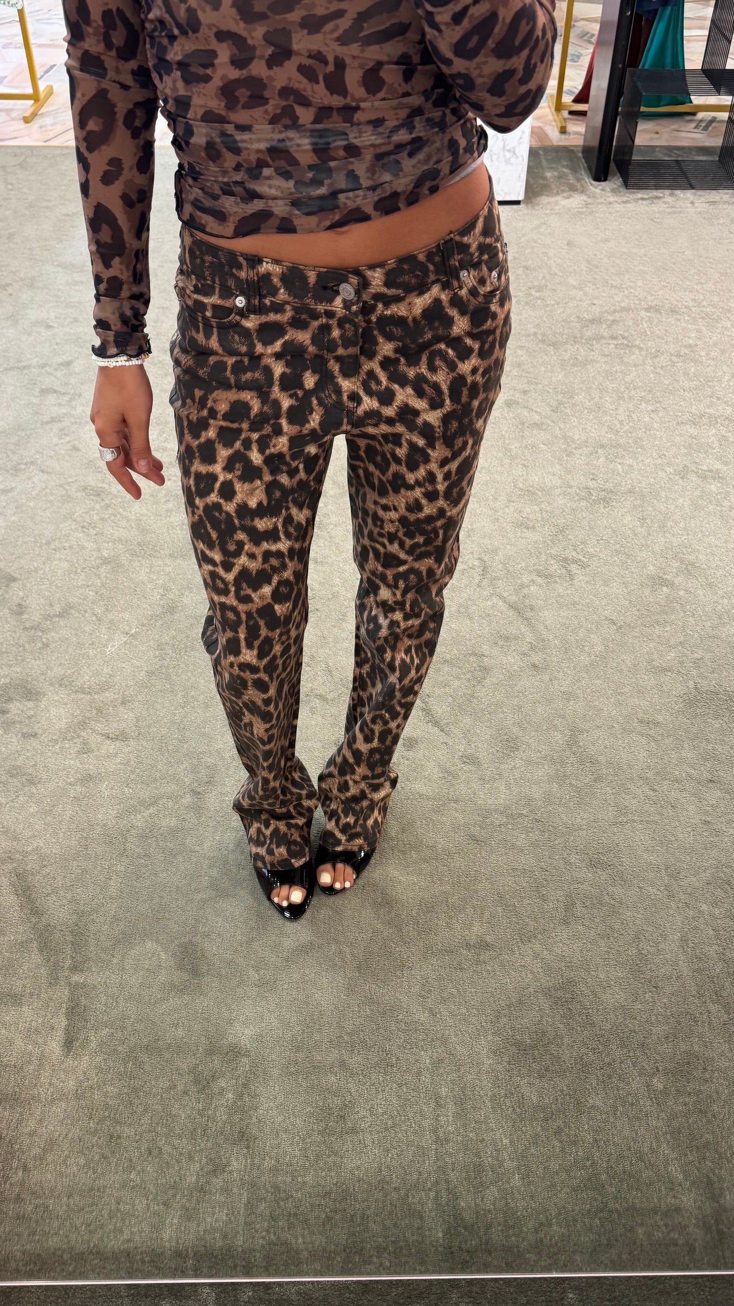 Jeans leopard slim jx