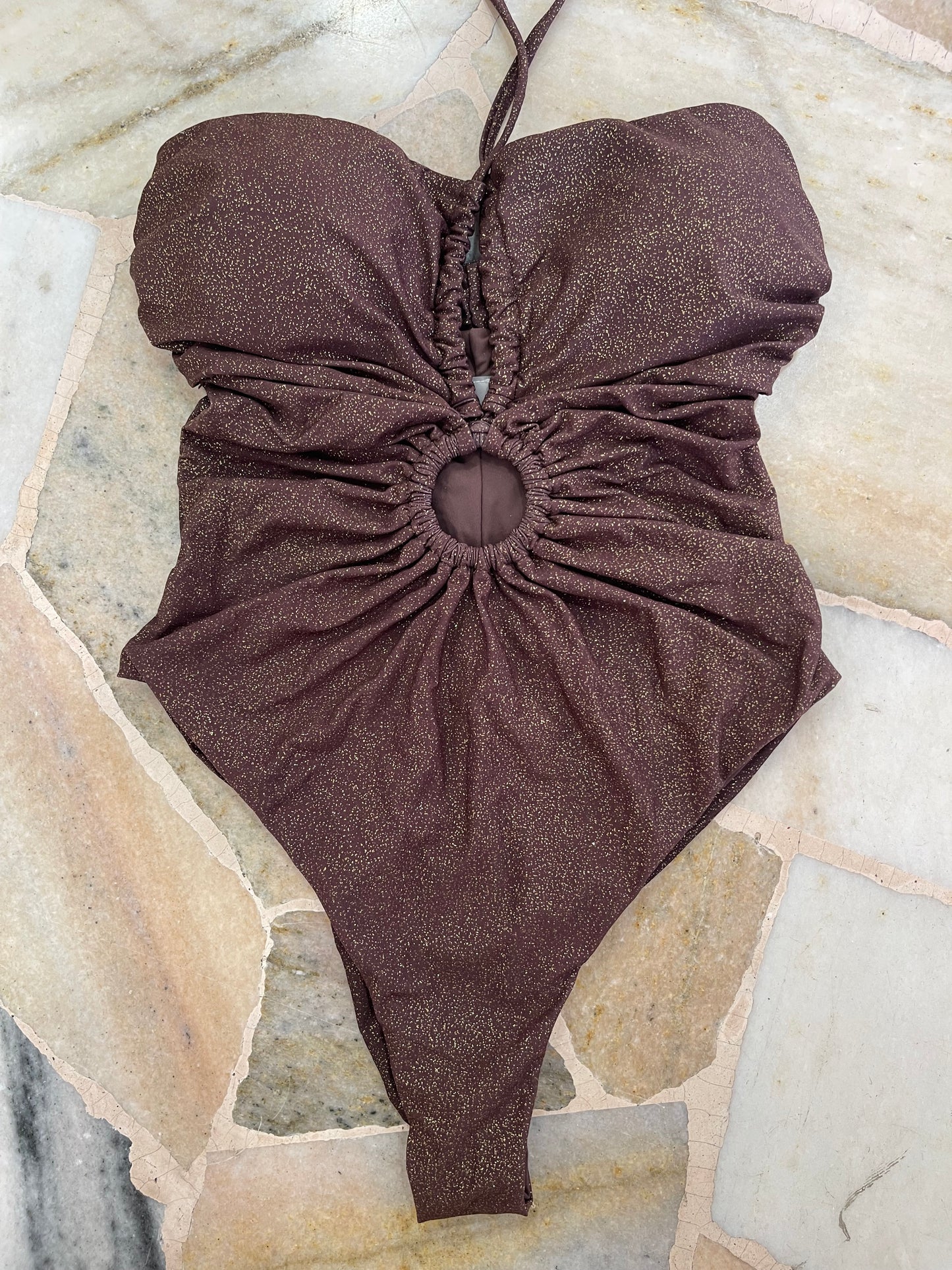 Costume intero cacao lurex Matinée