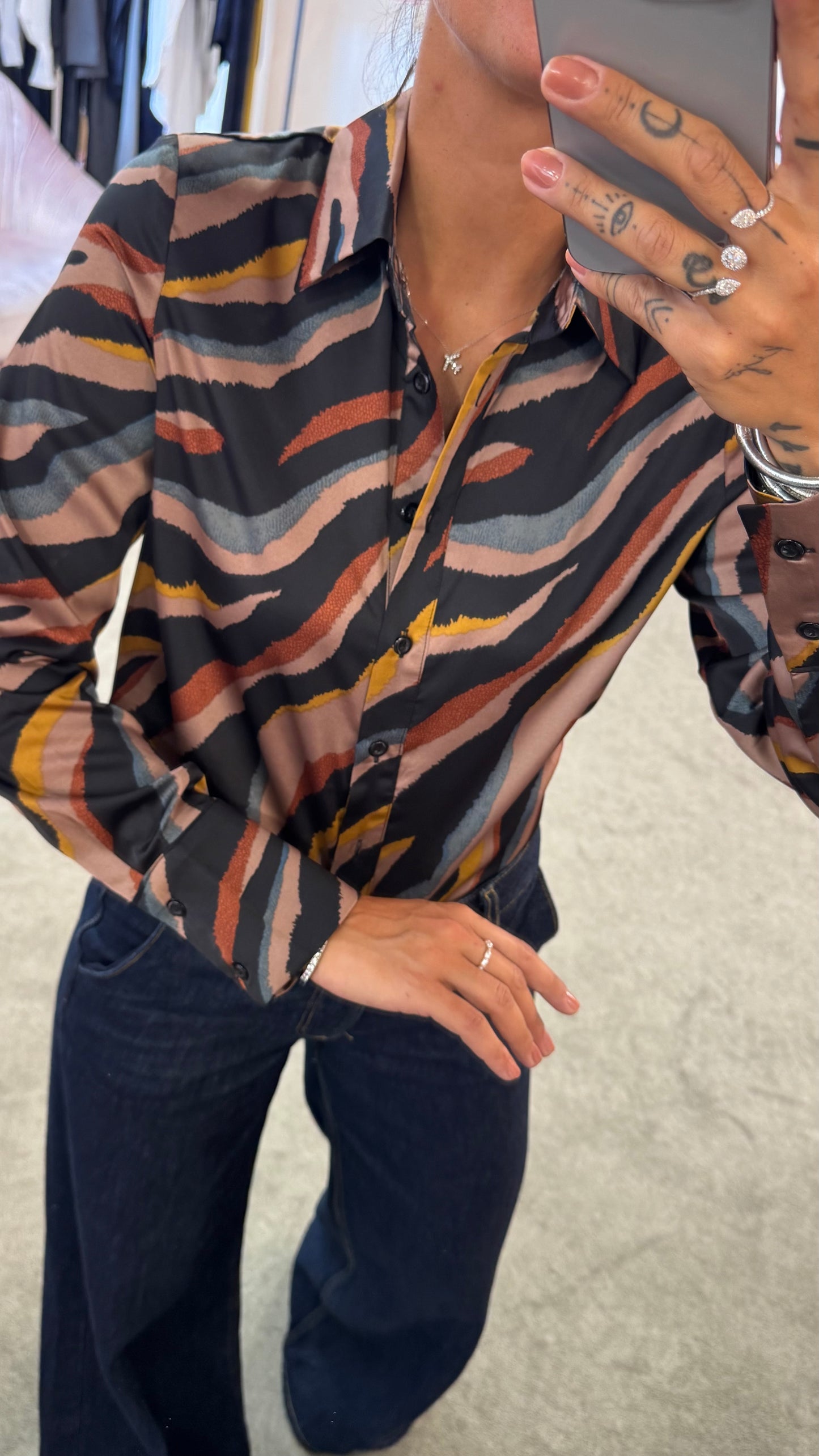 Camicia zebrata multicolor ay