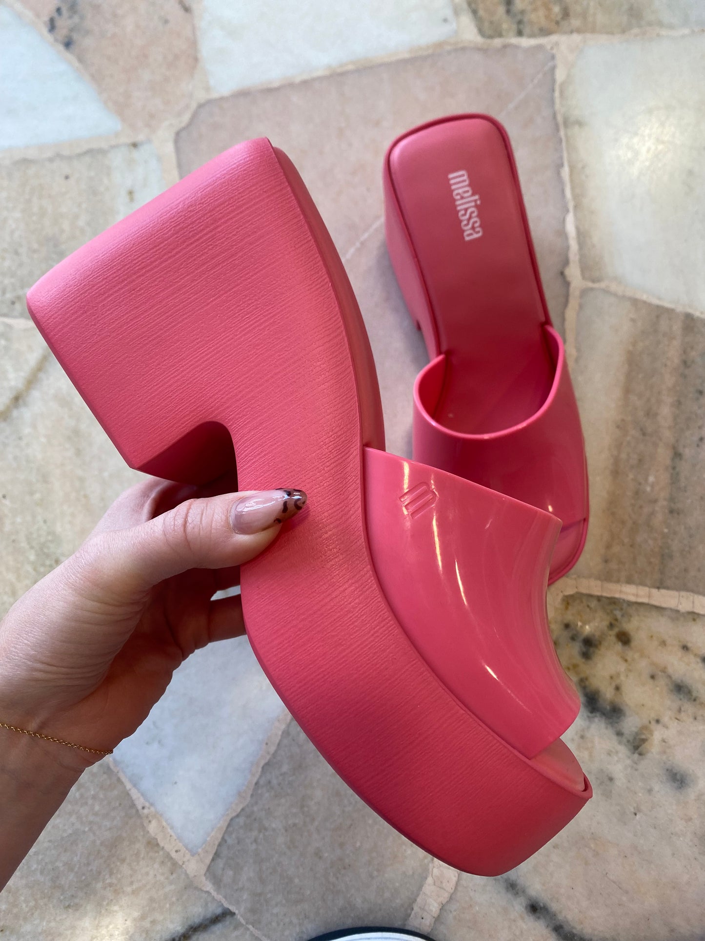 Platform ciabatta rosa cicca