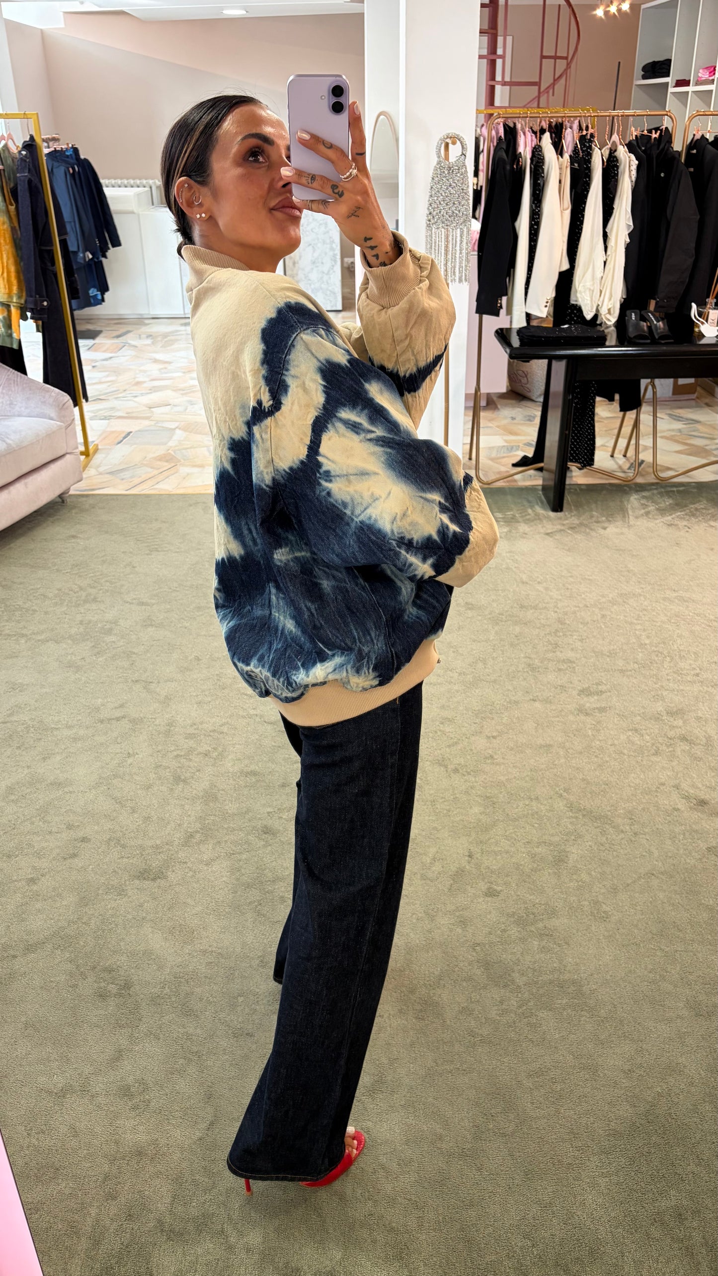 Bomber beige tie-dye Don't@Me