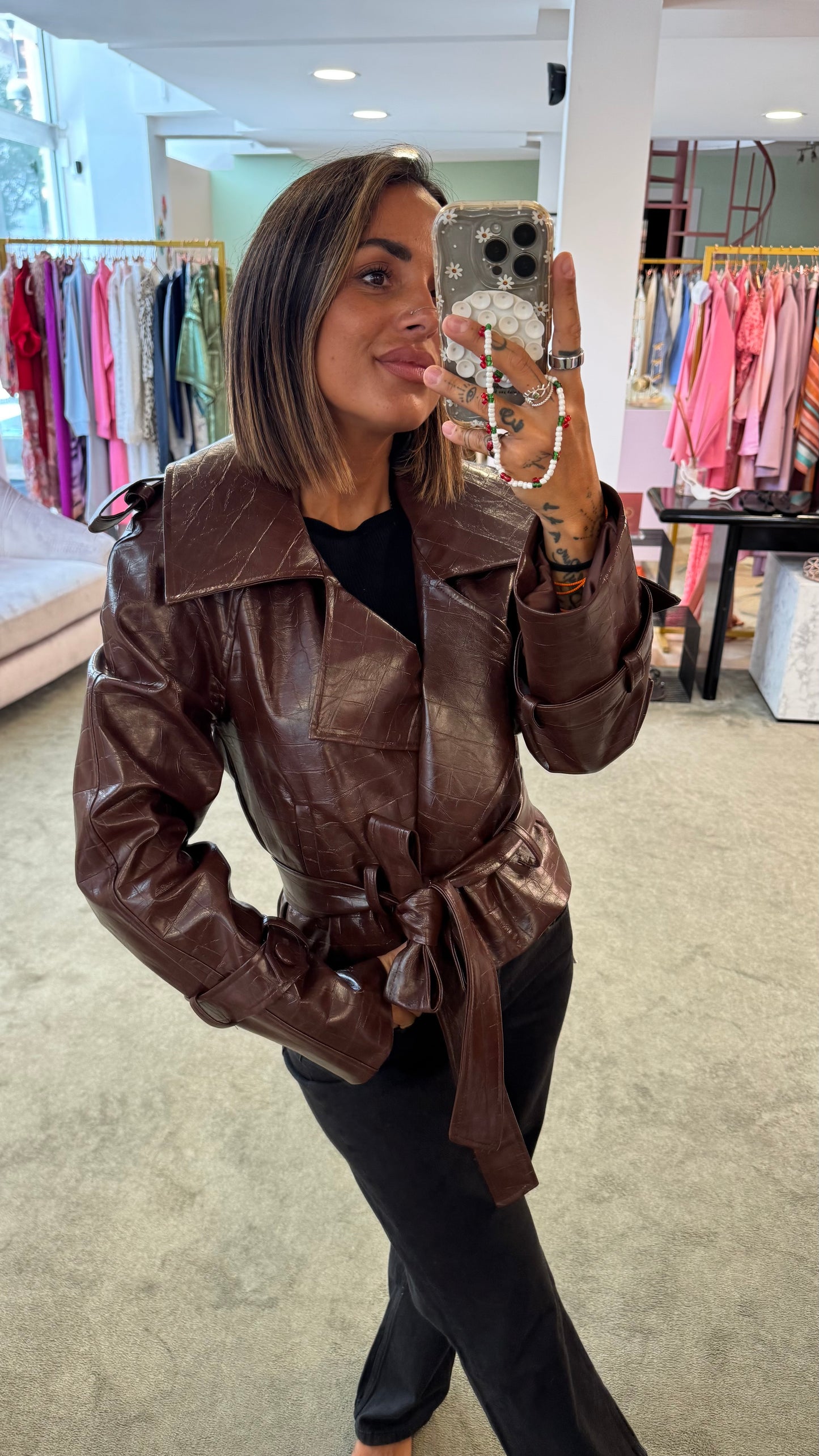 Trench crop marrone crocco Actualee