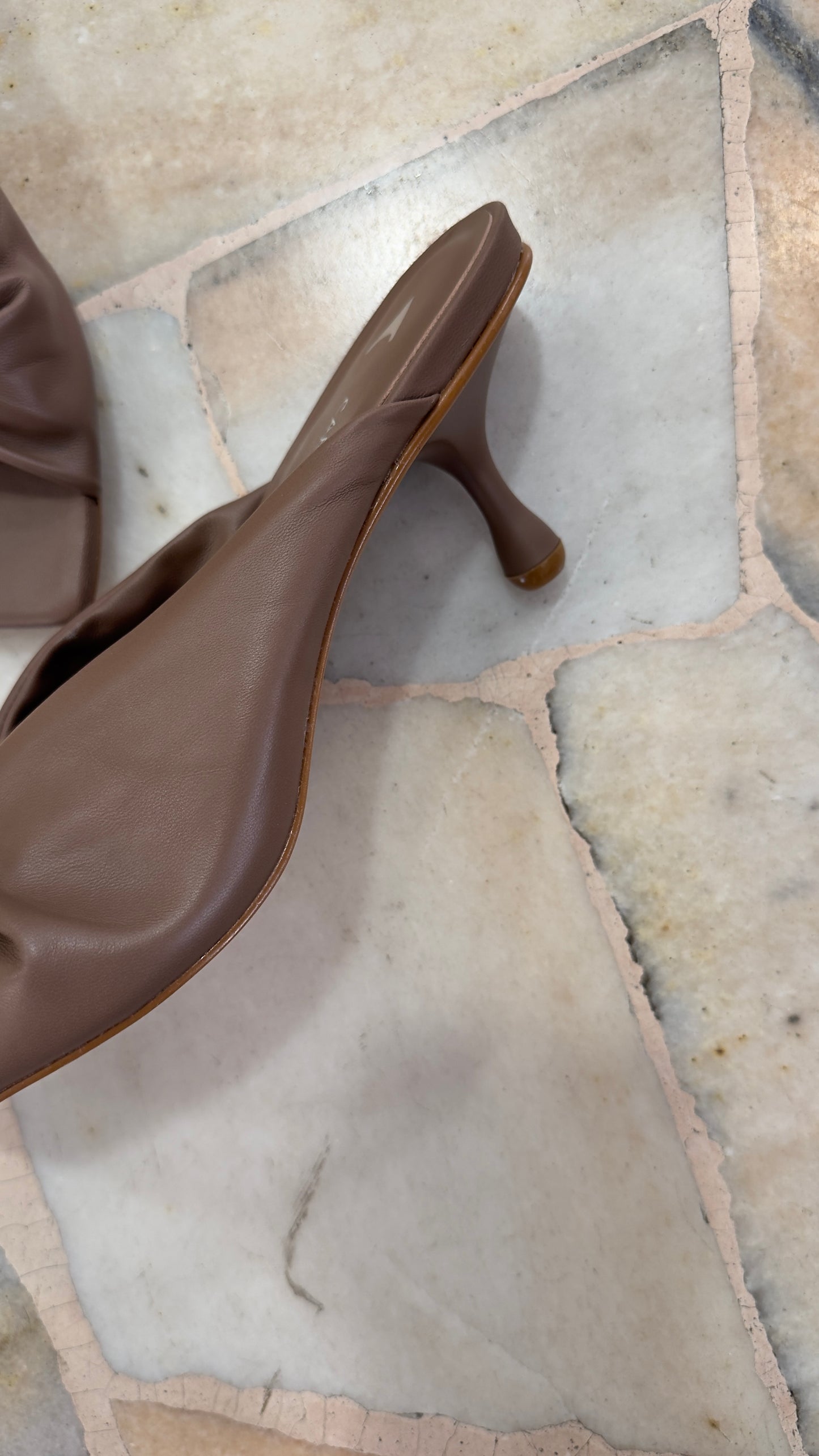 Ciabattina mules mocha nodo