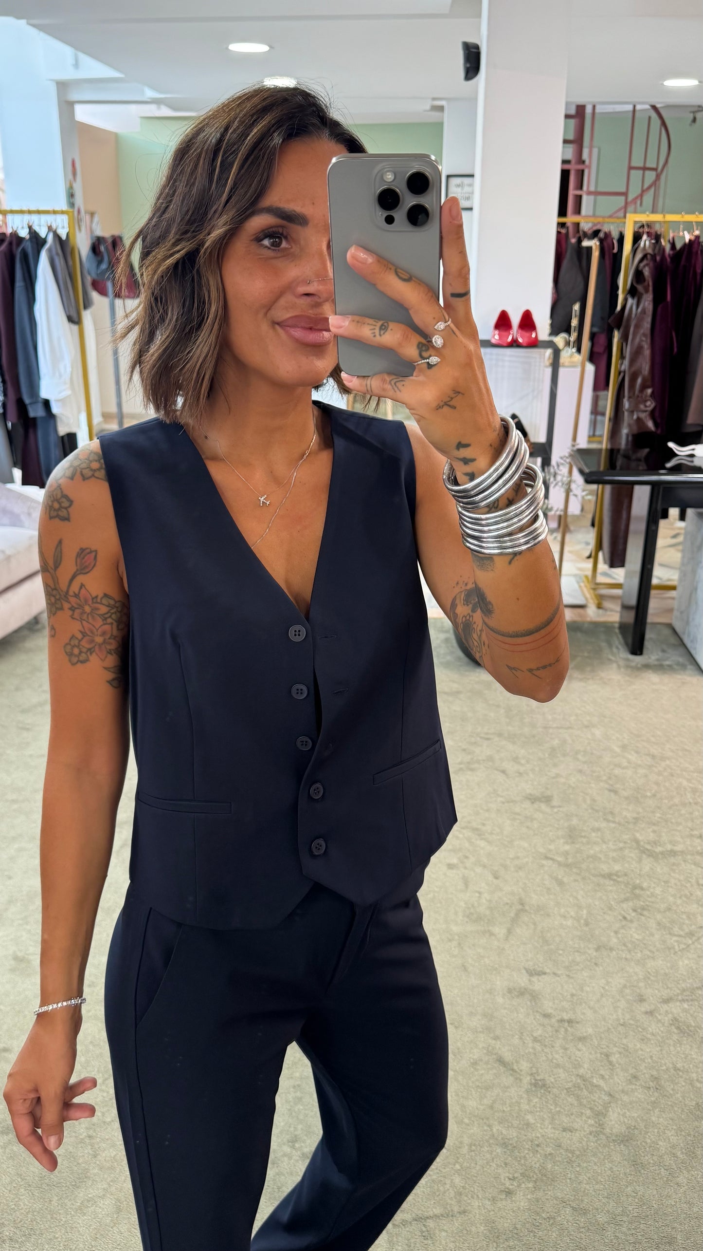Blazer blu notte slim ay