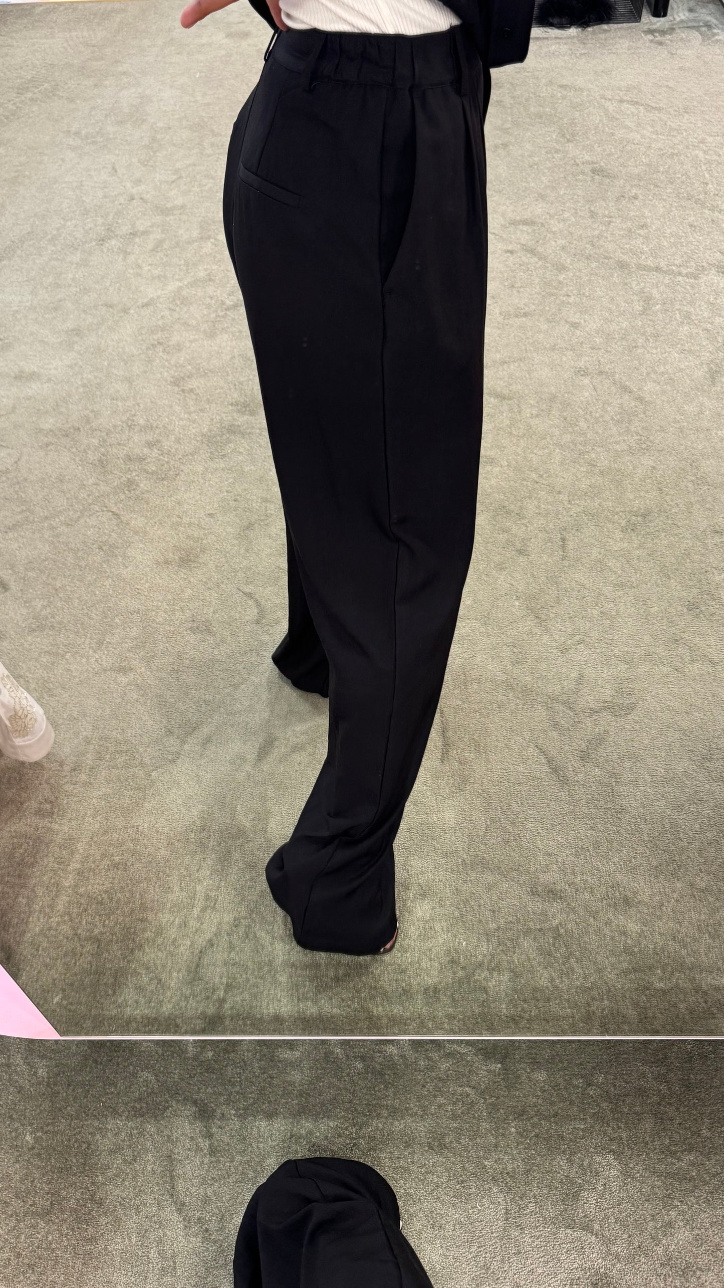 Pantaloni neri in viscosa sy