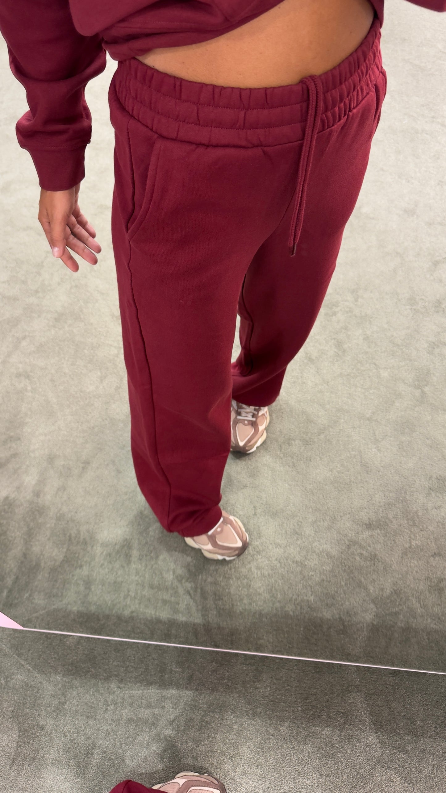Joggers bordeaux con elastico jx