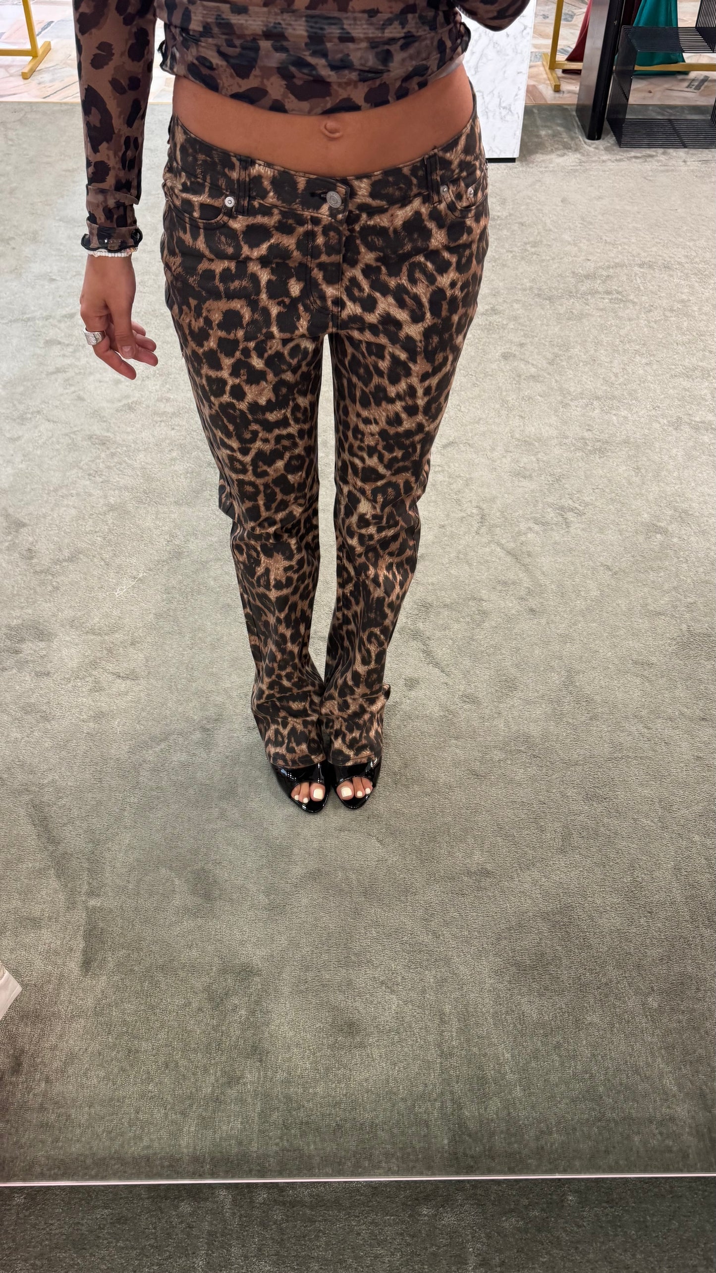 Jeans leopard slim jx