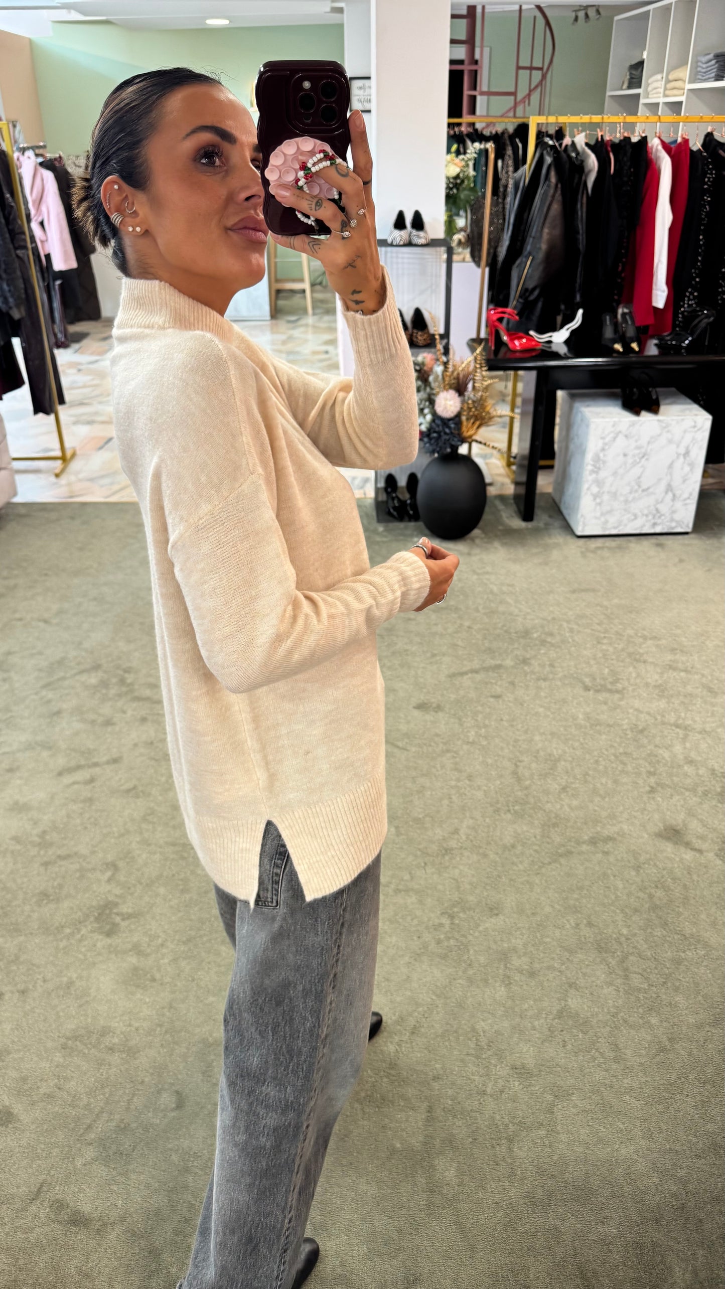 Maglione lupetto burro sy