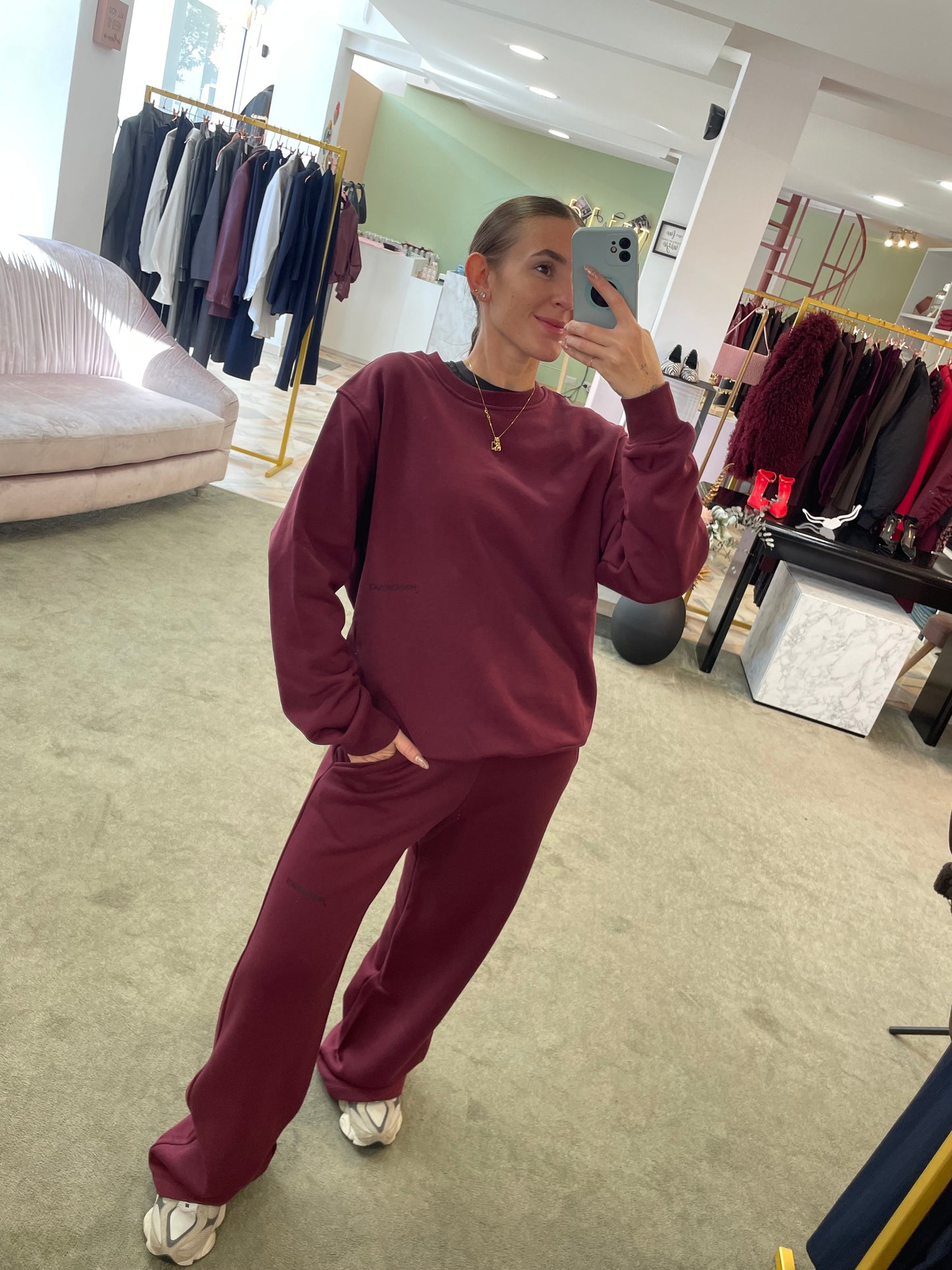 Joggers bordeaux a palazzo Hinnominate