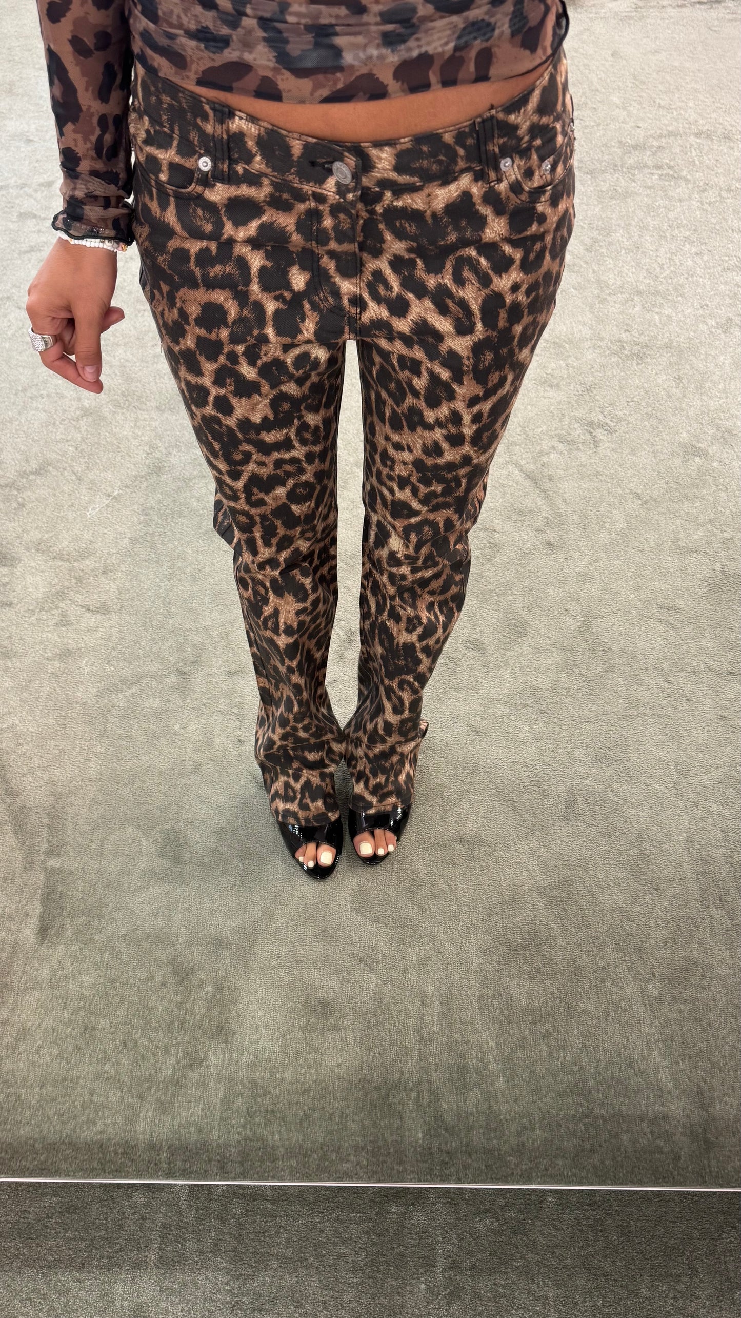 Jeans leopard slim jx