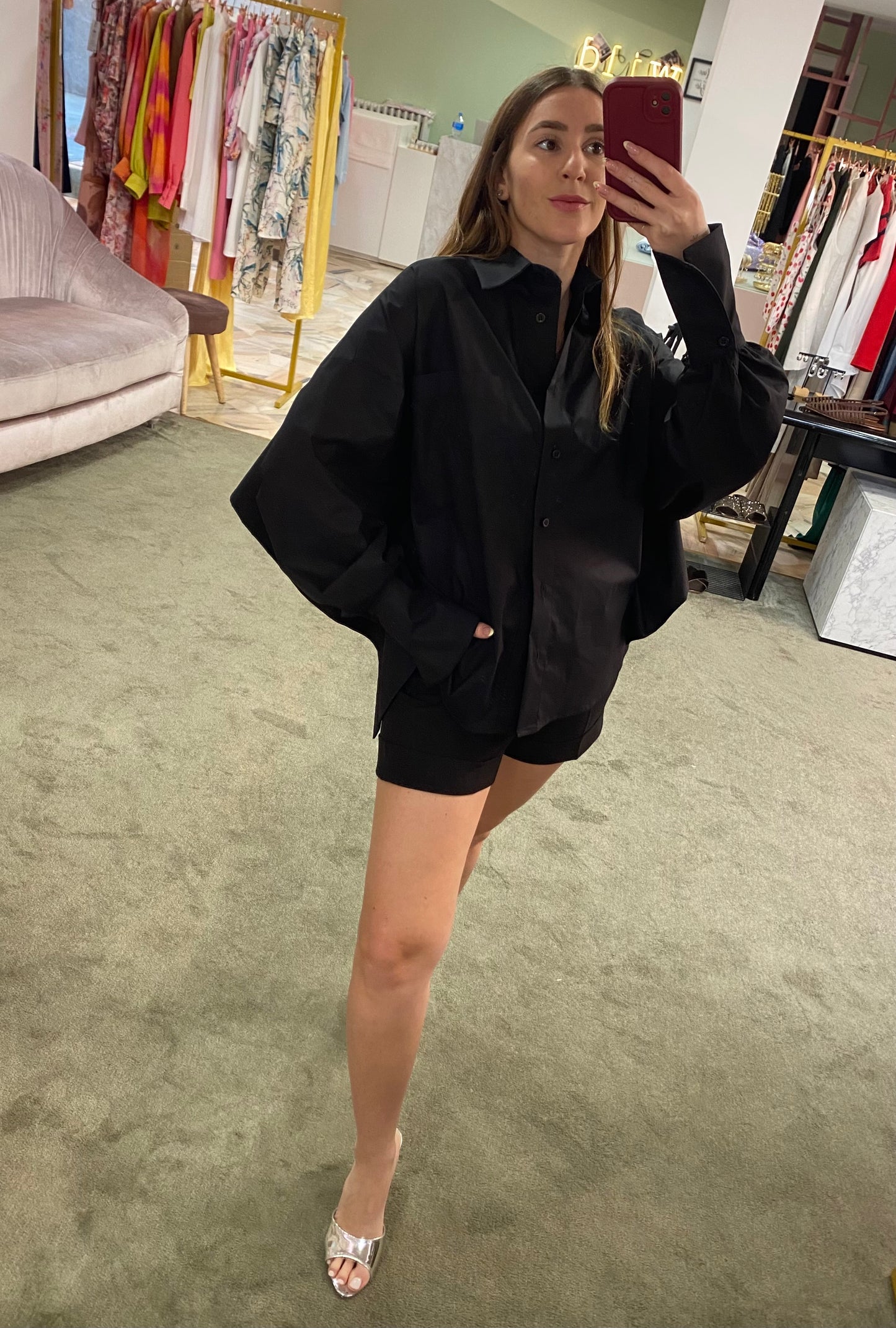 Camicia nera schiena scoperta ks
