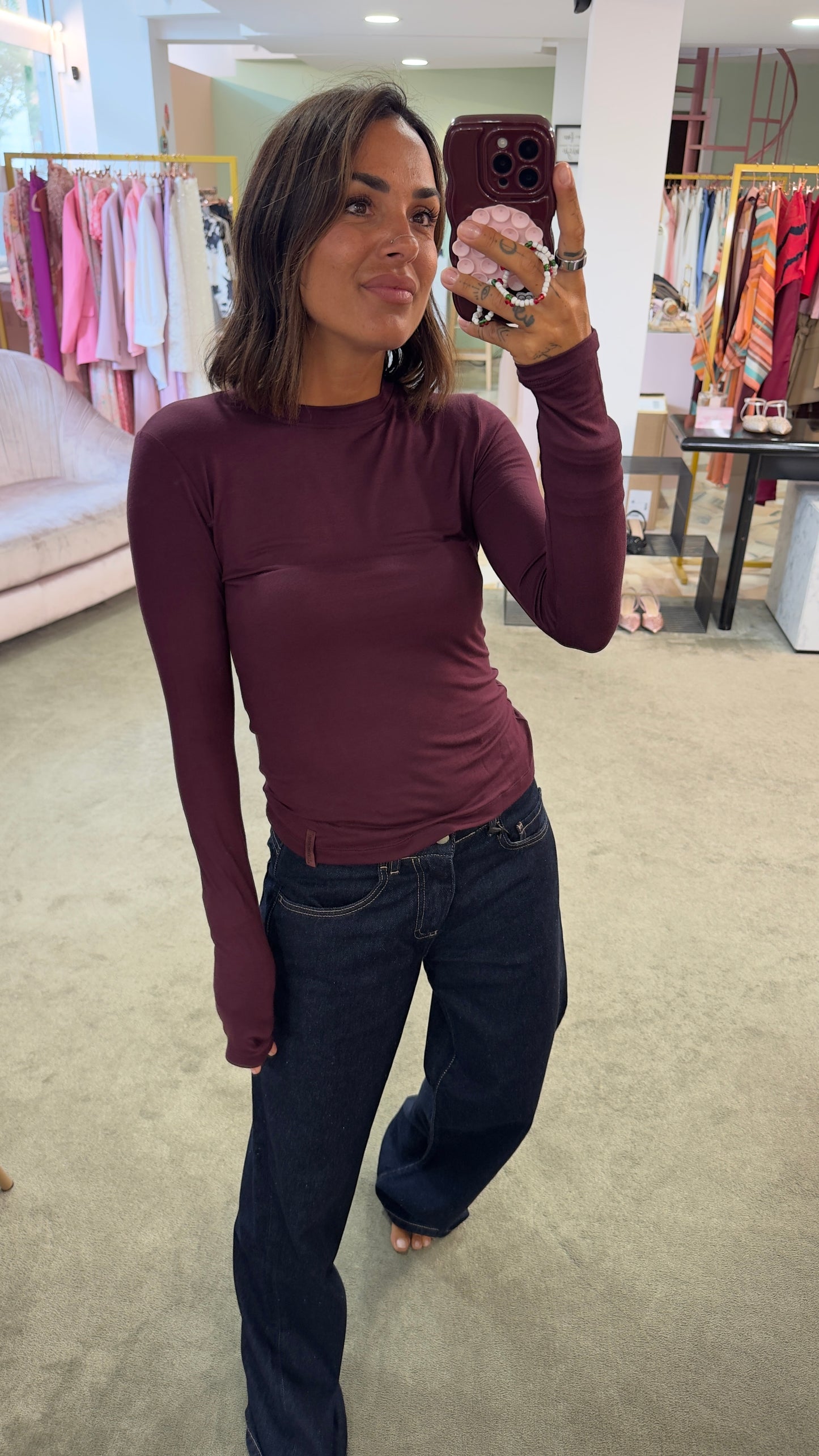 Maglia manica lunga bordeaux Hinnominate