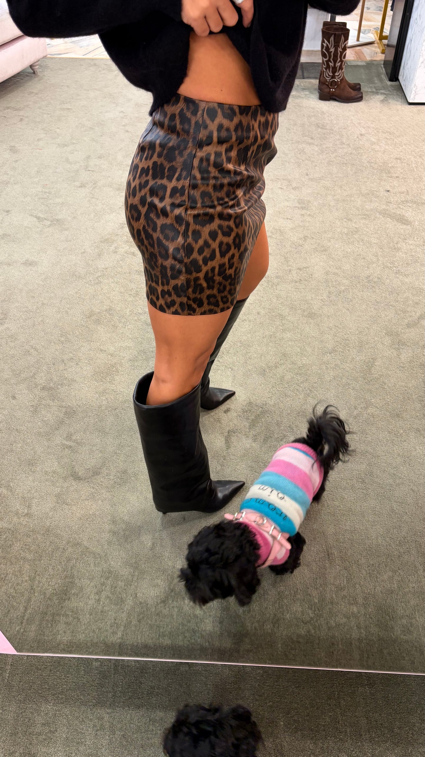 Minigonna leopardata gl