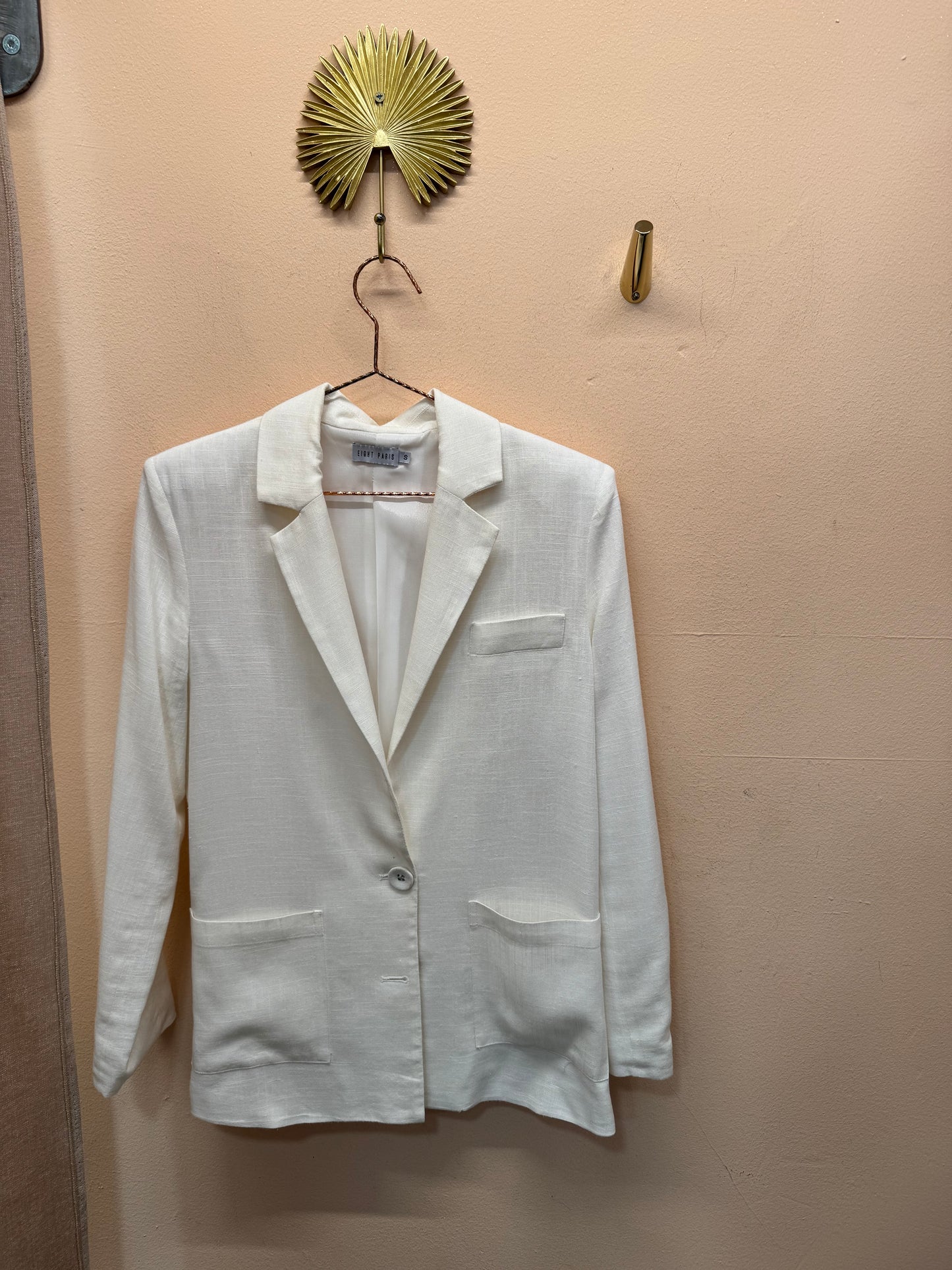 Blazer bianco in lino