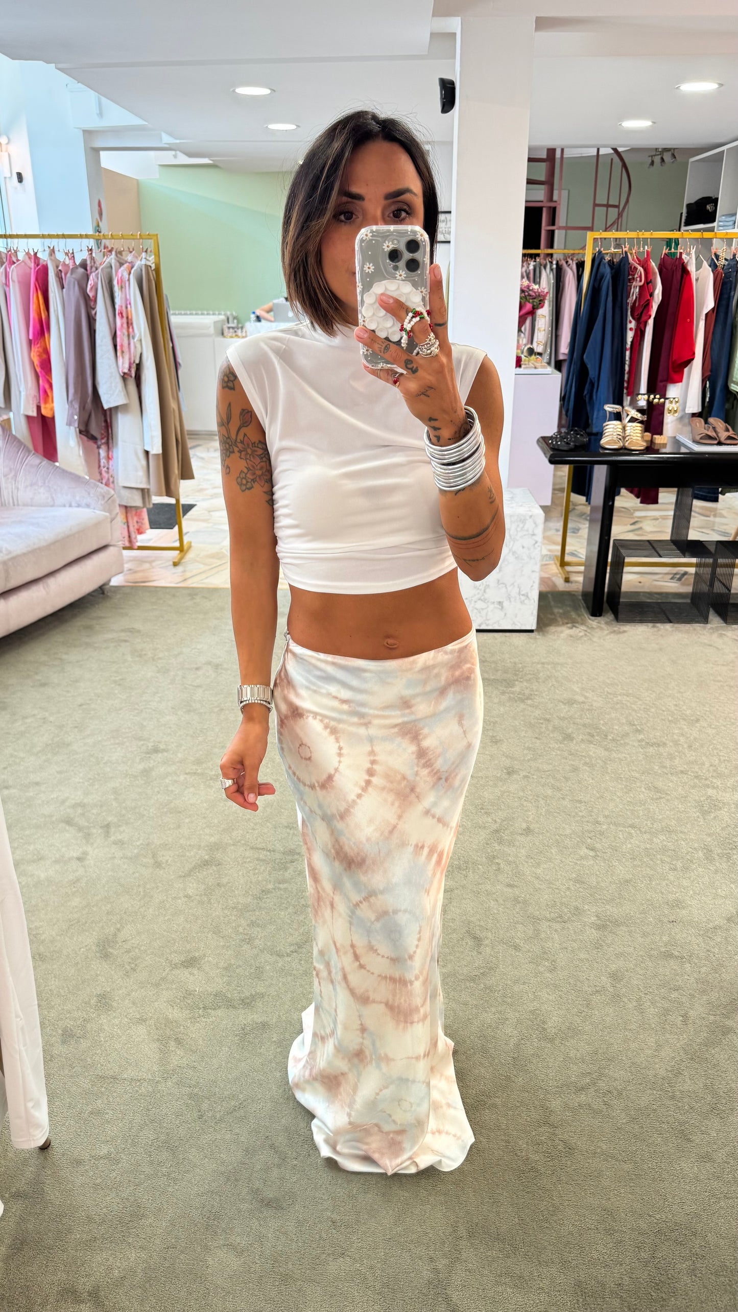 Top kylie bianco in lycra gl