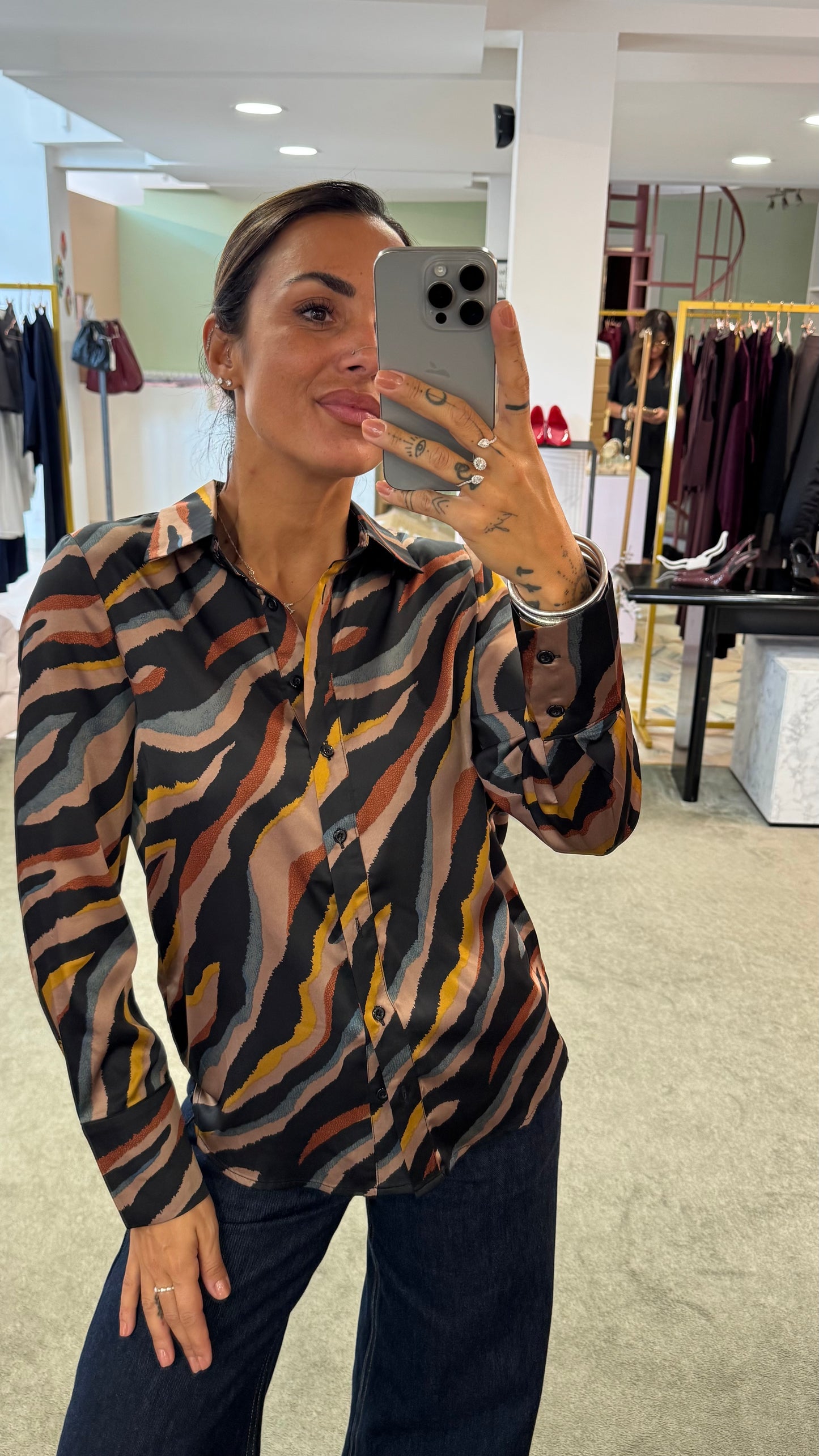 Camicia zebrata multicolor ay